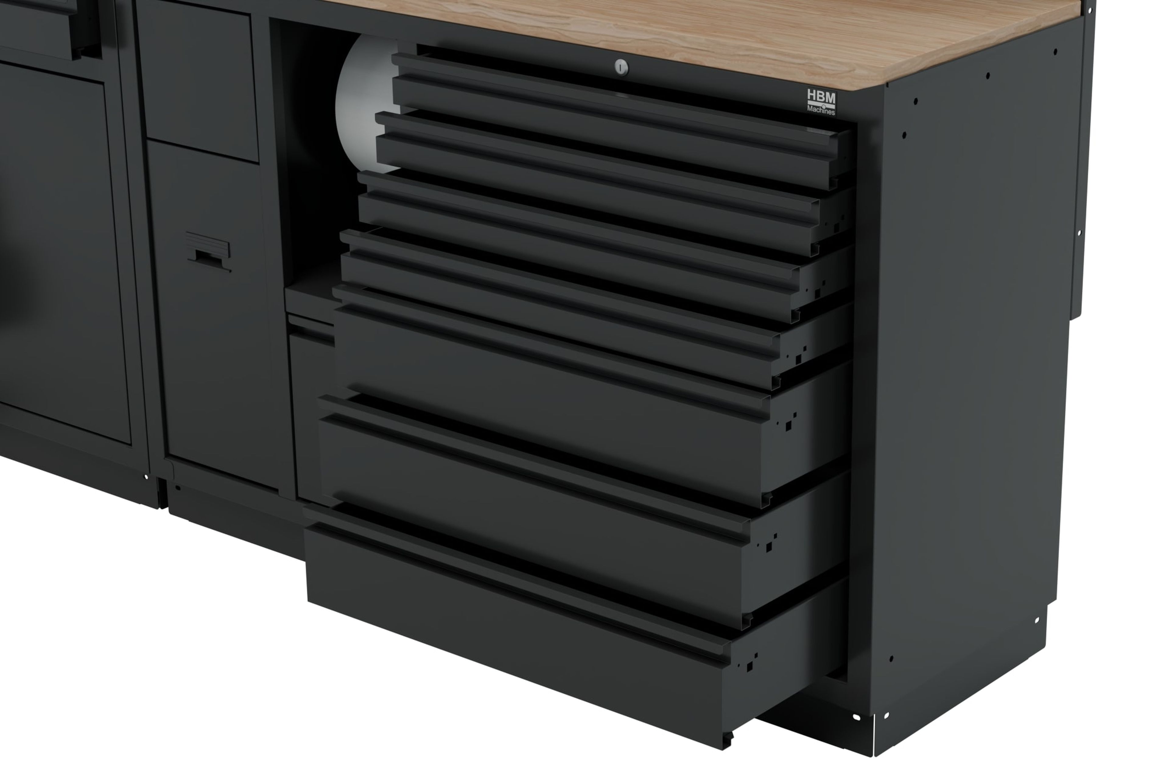 HBM modulair werkplaatssysteem 10-delig, zwart Image 6