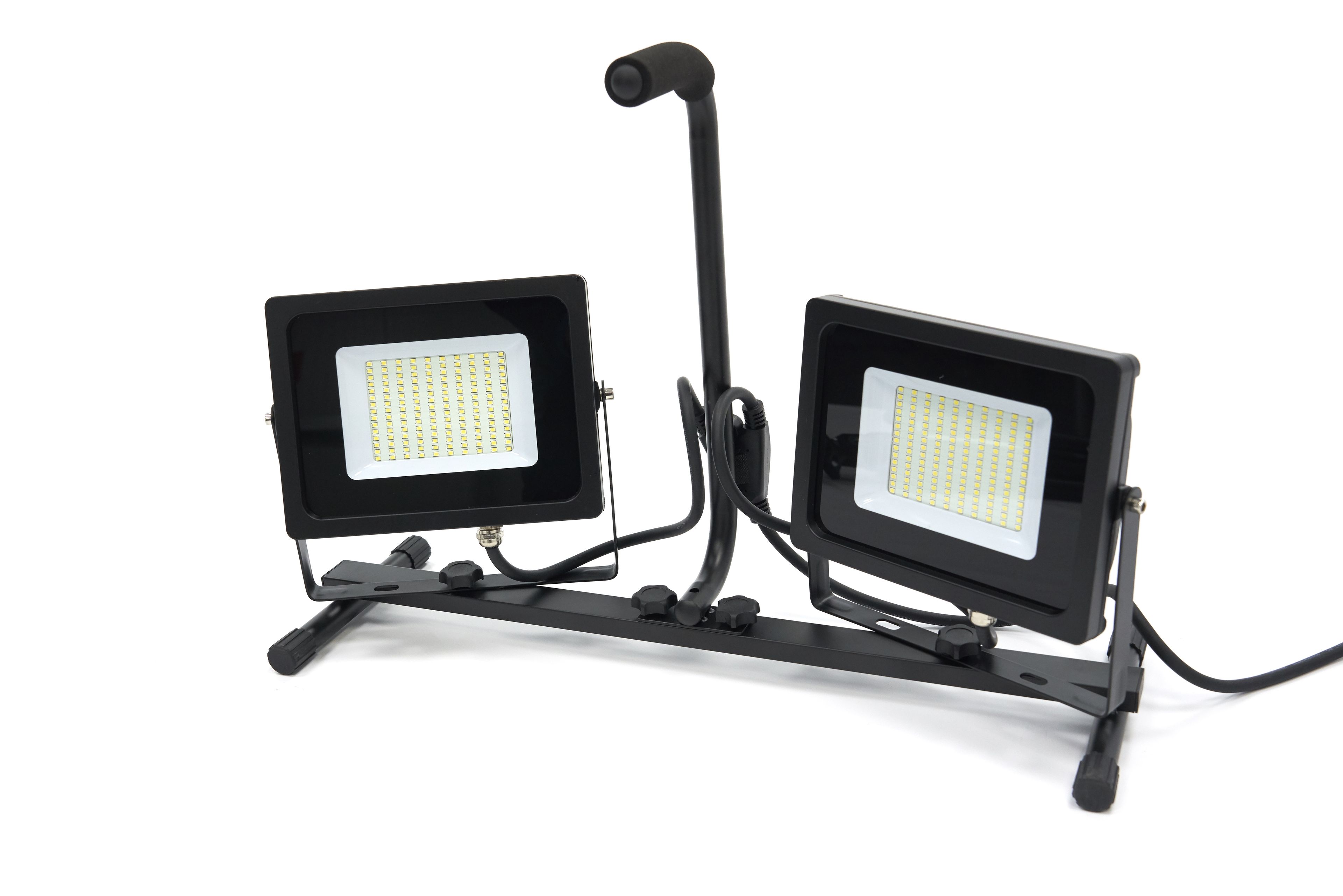 Lámpara de construcción LED doble HBM 2 x 50 vatios – 2 x 4000 lúmenes con trípode Image 4