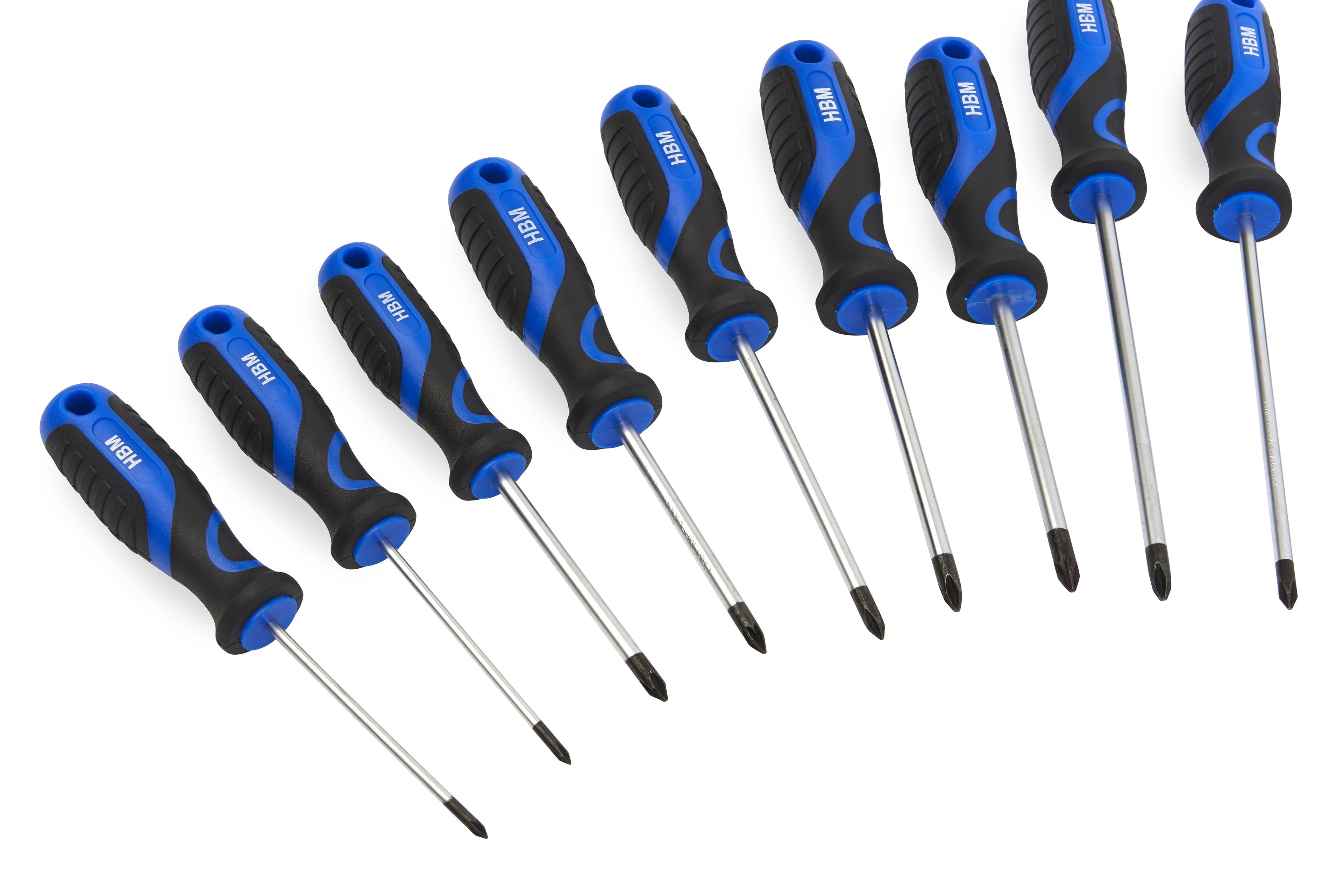 Juego de destornilladores HBM Profi de 100 piezas con agarre suave, juego de llaves de vaso y puntas con soporte Image 5