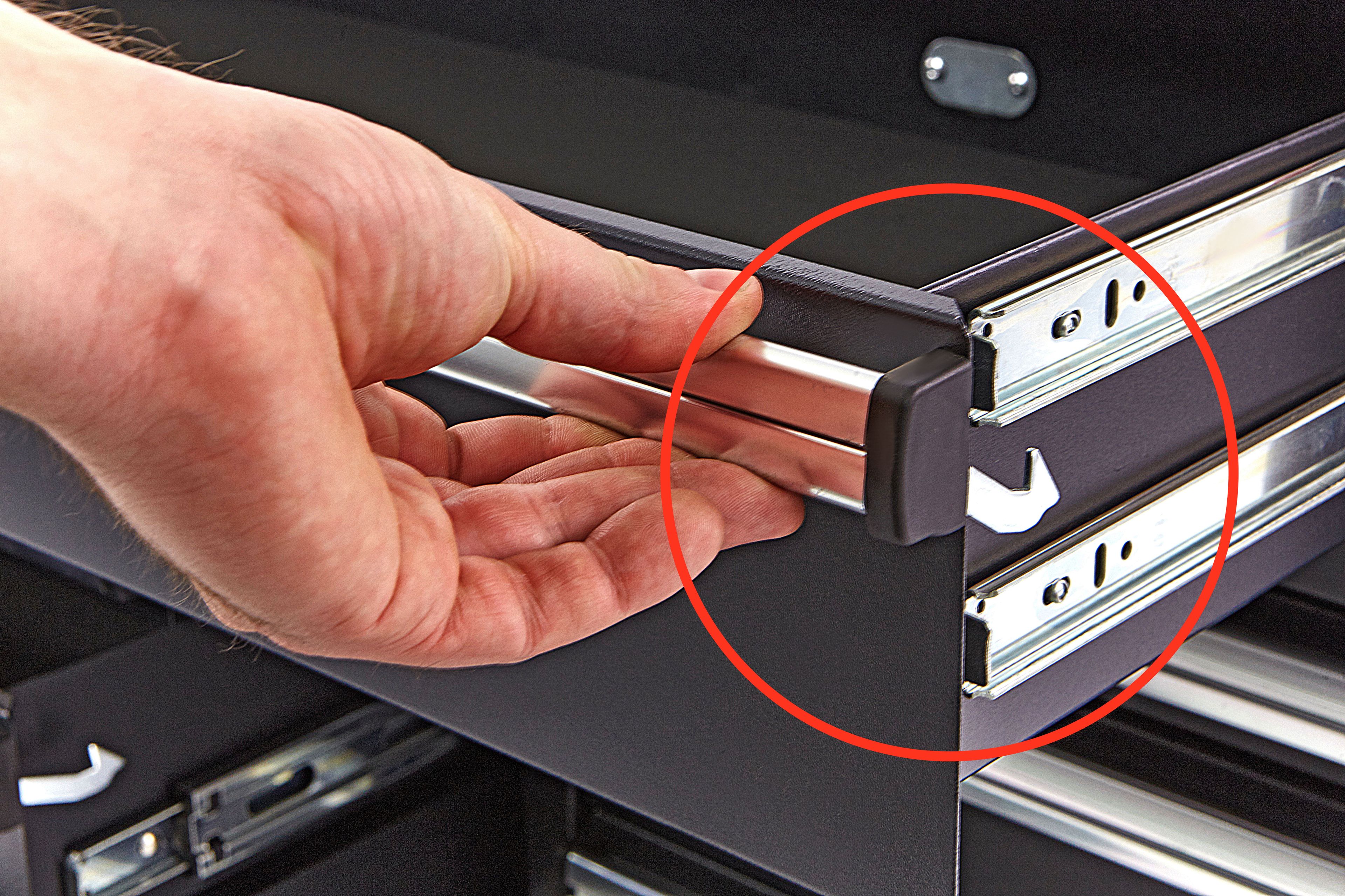 HBM gereedschapswagen met 11 laden, 111 cm, zwart Image 9