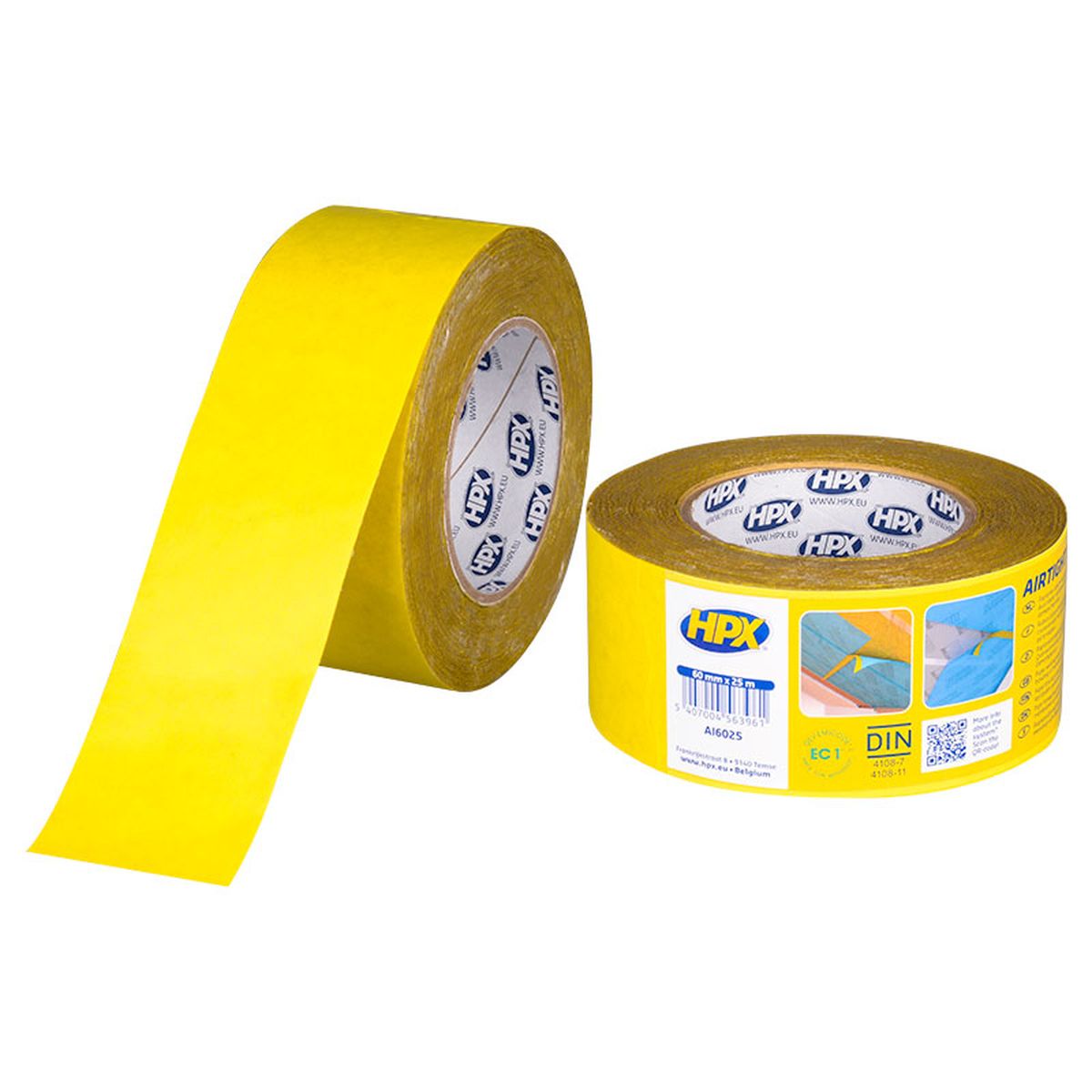 HPX Papierdichtungsband – gelb 60 mm x 25 m