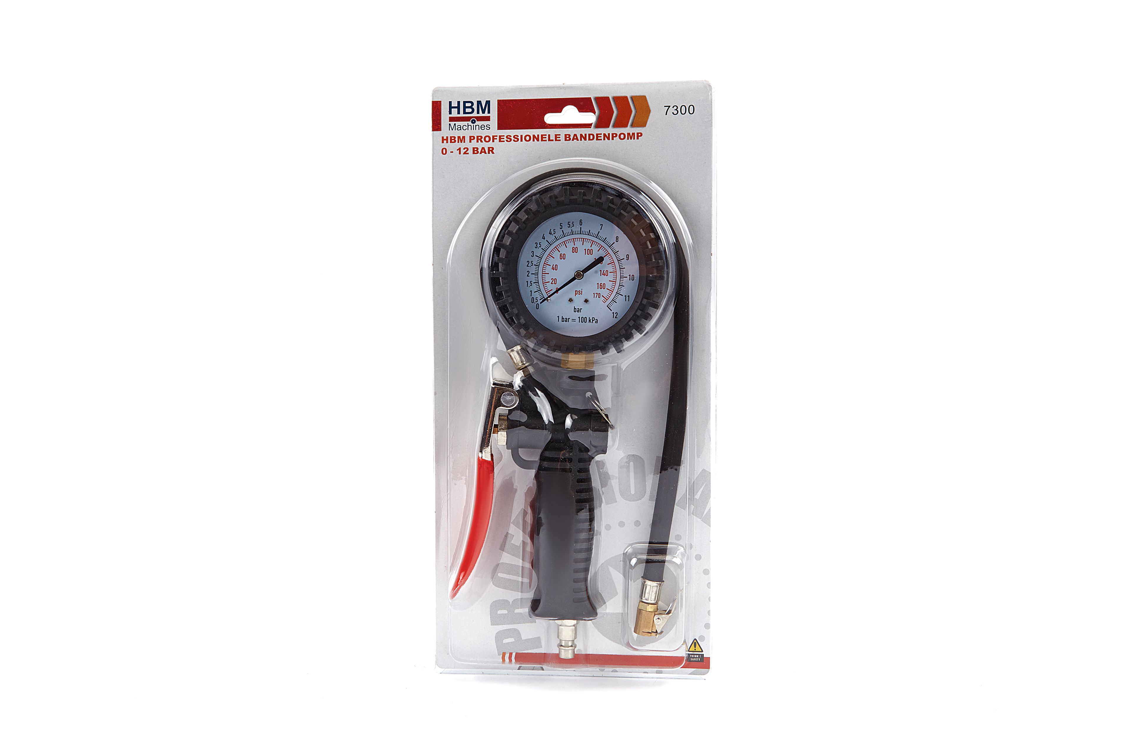 HBM Pompa per pneumatici professionale 0 - 12 bar Image 4