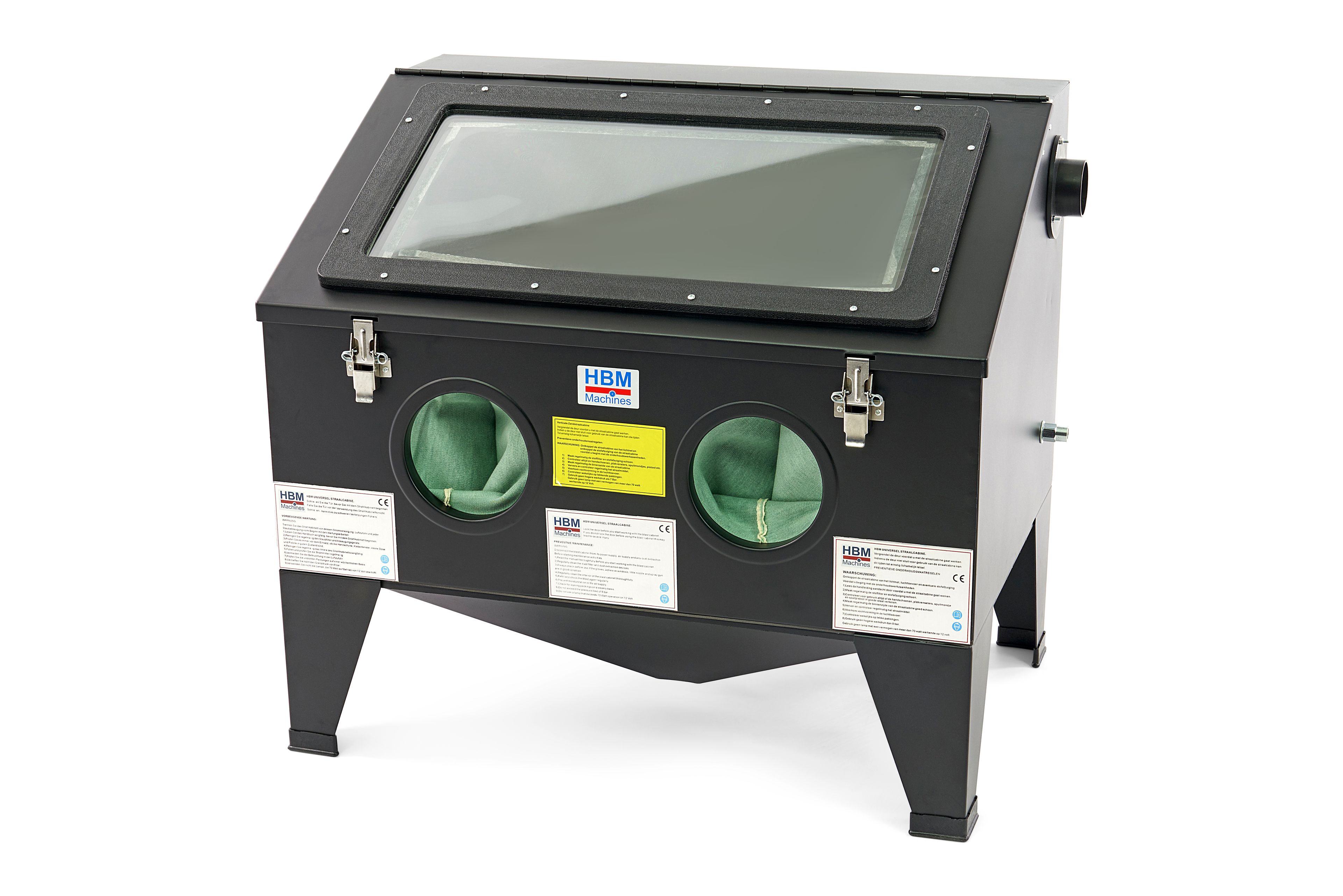 Cabine de sablage HBM SBC 190, chargeur frontal avec ressorts à gaz