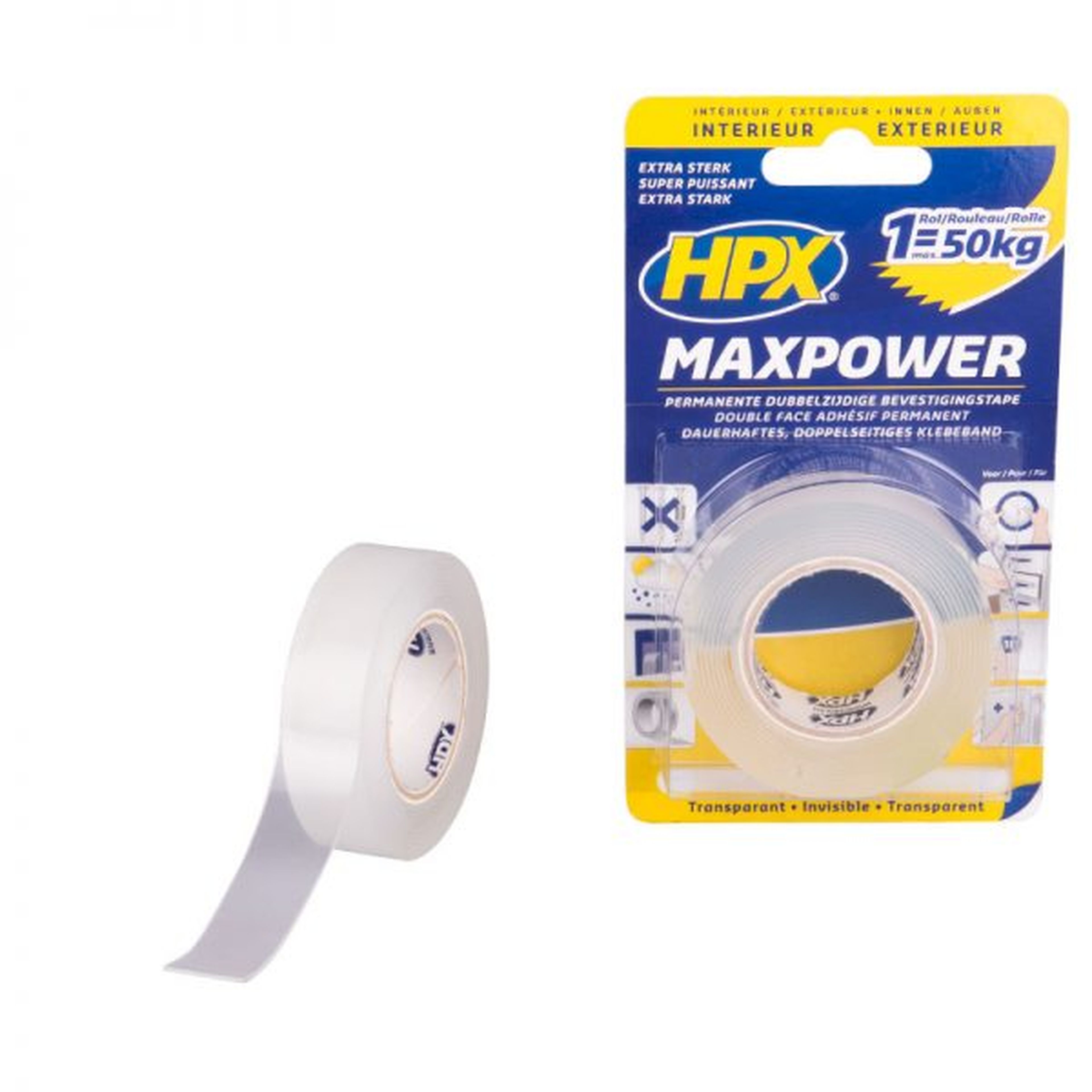 HPX Max Power transparante bevestigingstapes