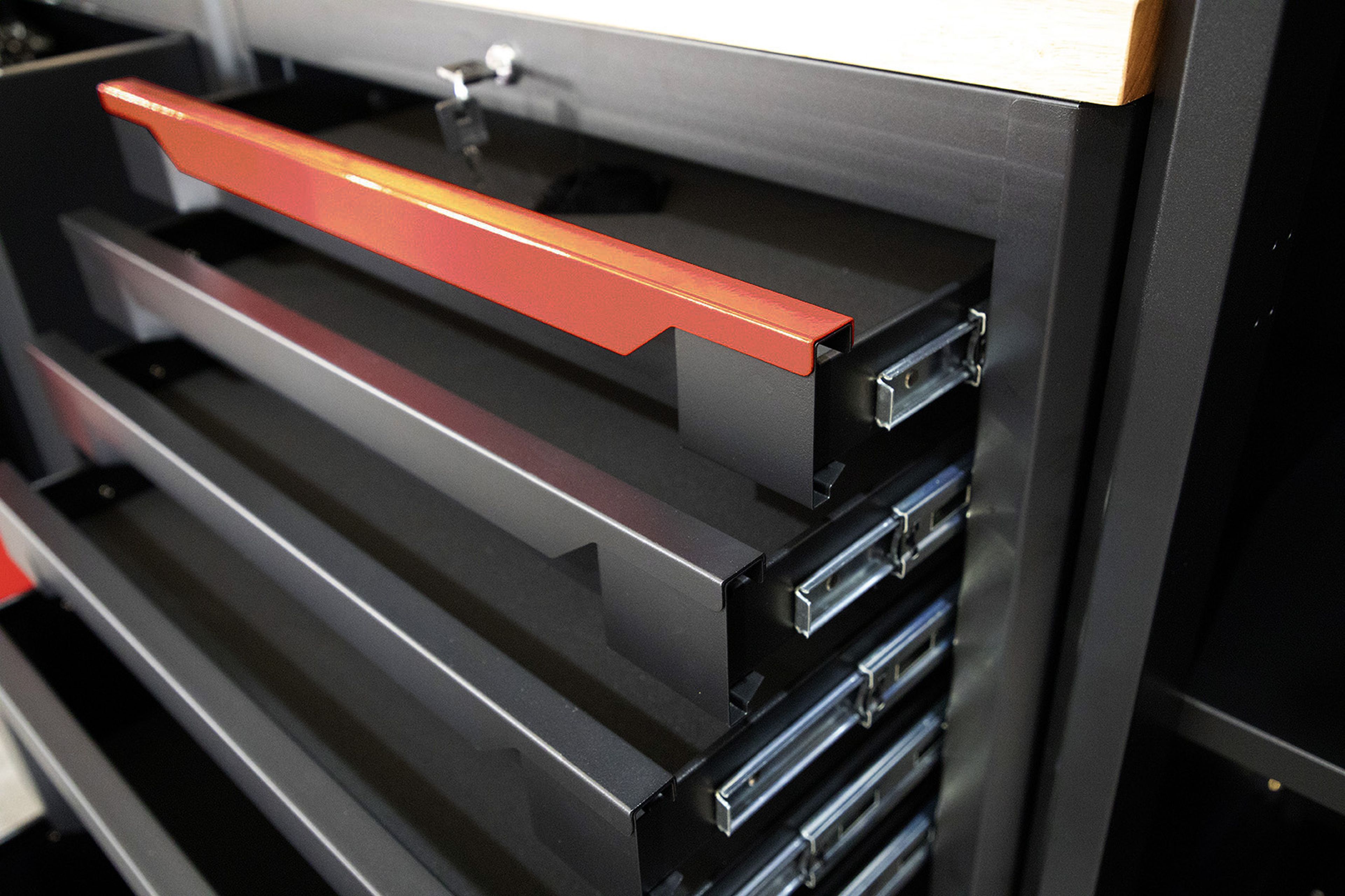 HBM expert modulair werkplaatssysteem, 10-delig, zwart rood Image 12