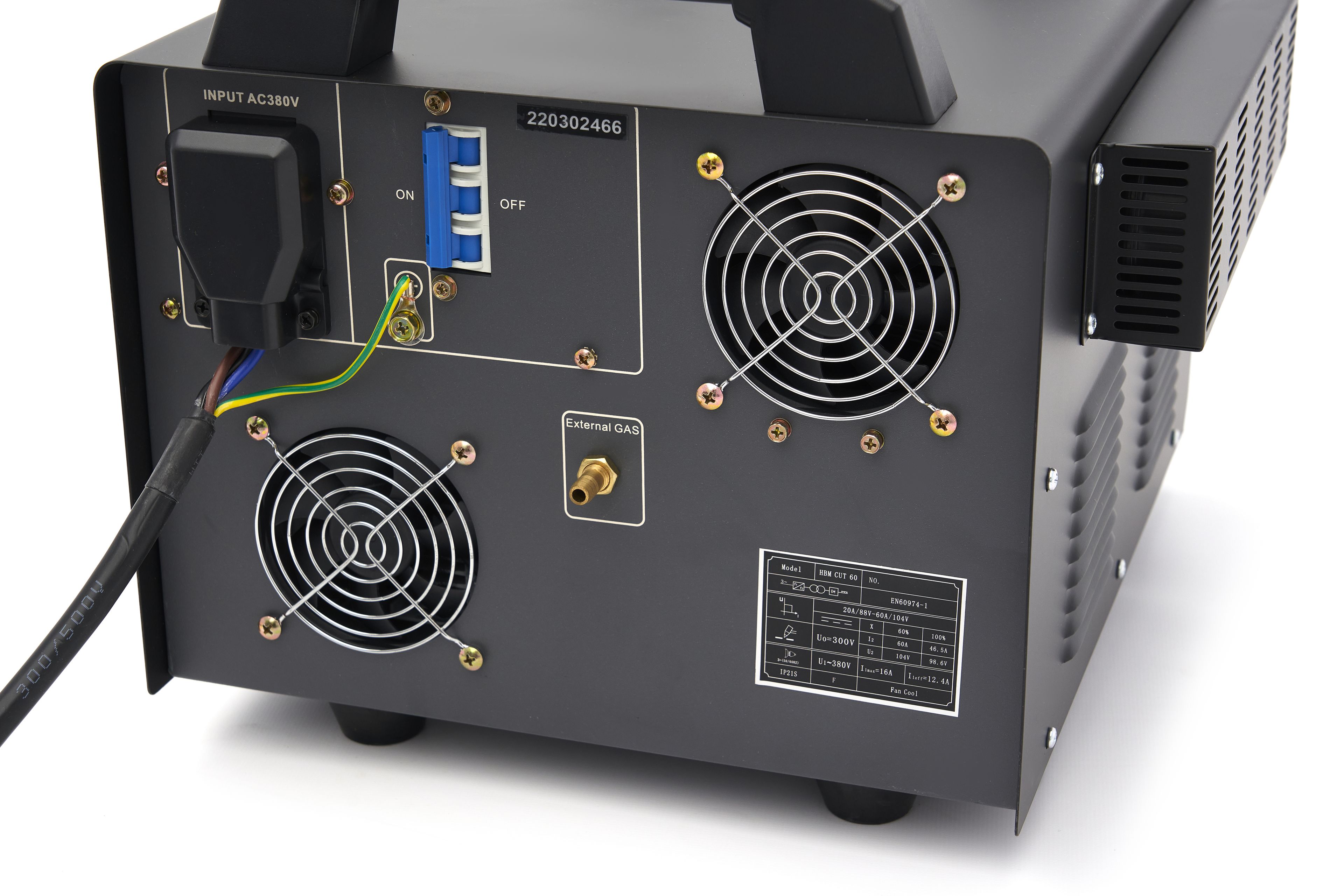 HBM CUT 60 Taglio Plasma con Compressore Integrato, Display Digitale e Tecnologia IGBT - 400 Volt - Nero Image 12