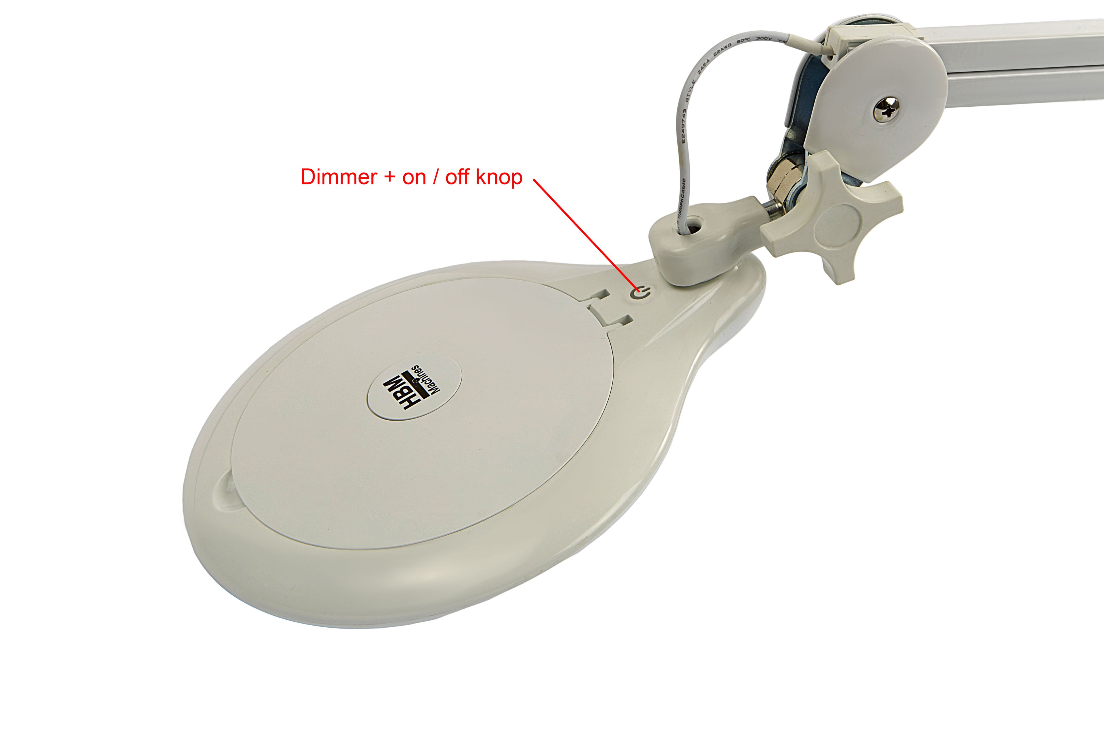HBM lampe loupe LED réglable 3800 lumens avec variateur et pince de table Image 3