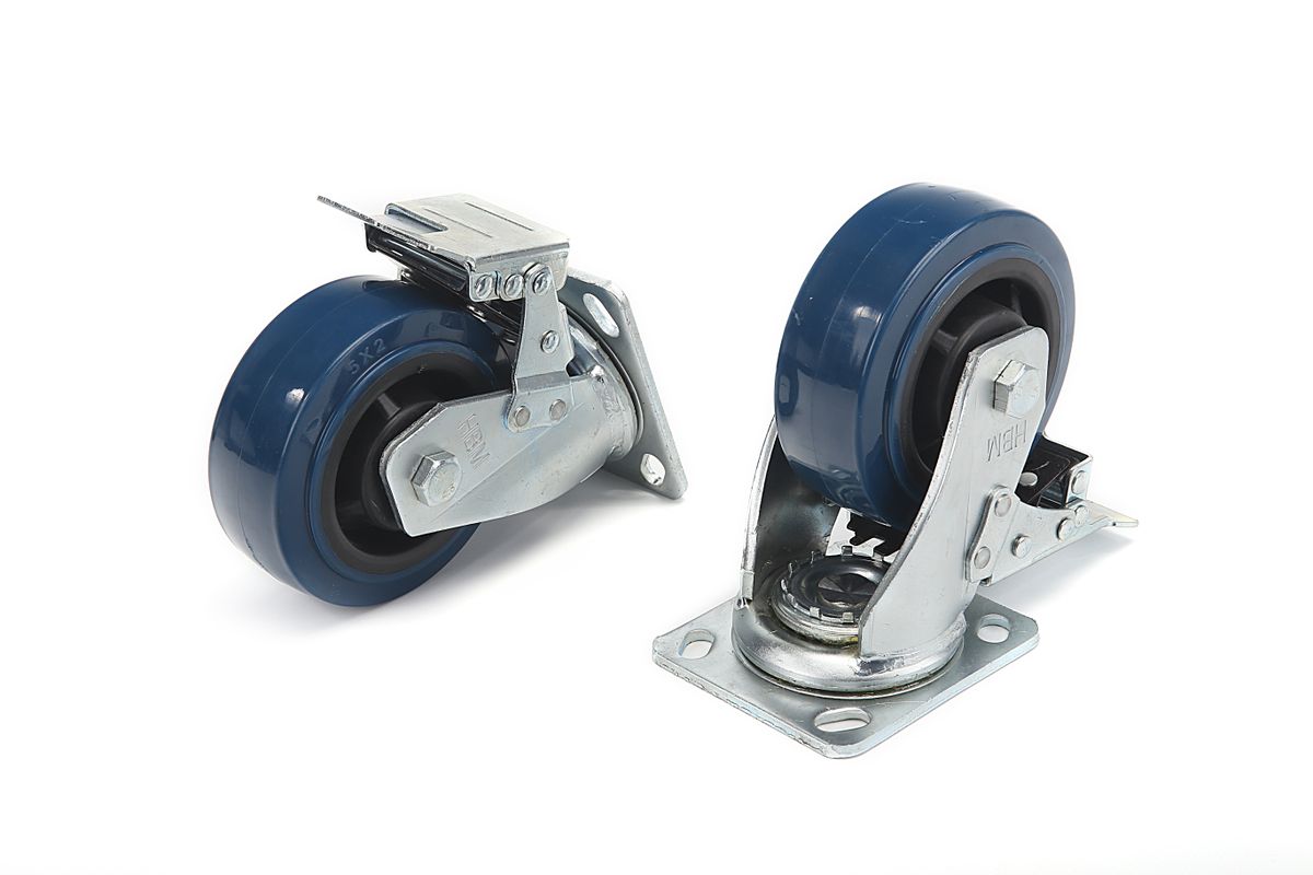 Ruedas de giro HBM Profi con freno, 4 piezas