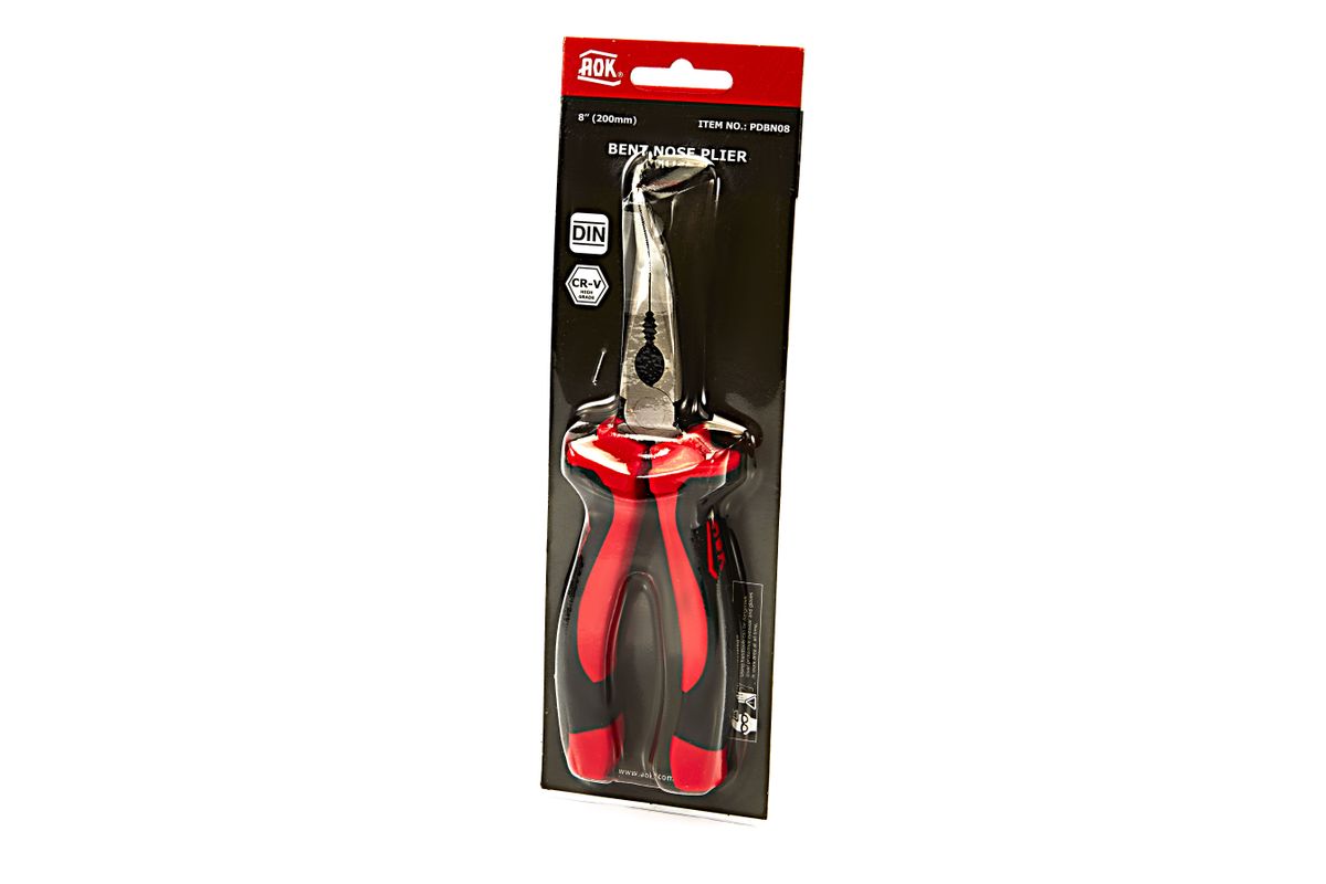 AOK Professionelle gebogene Spitzzange 200 mm