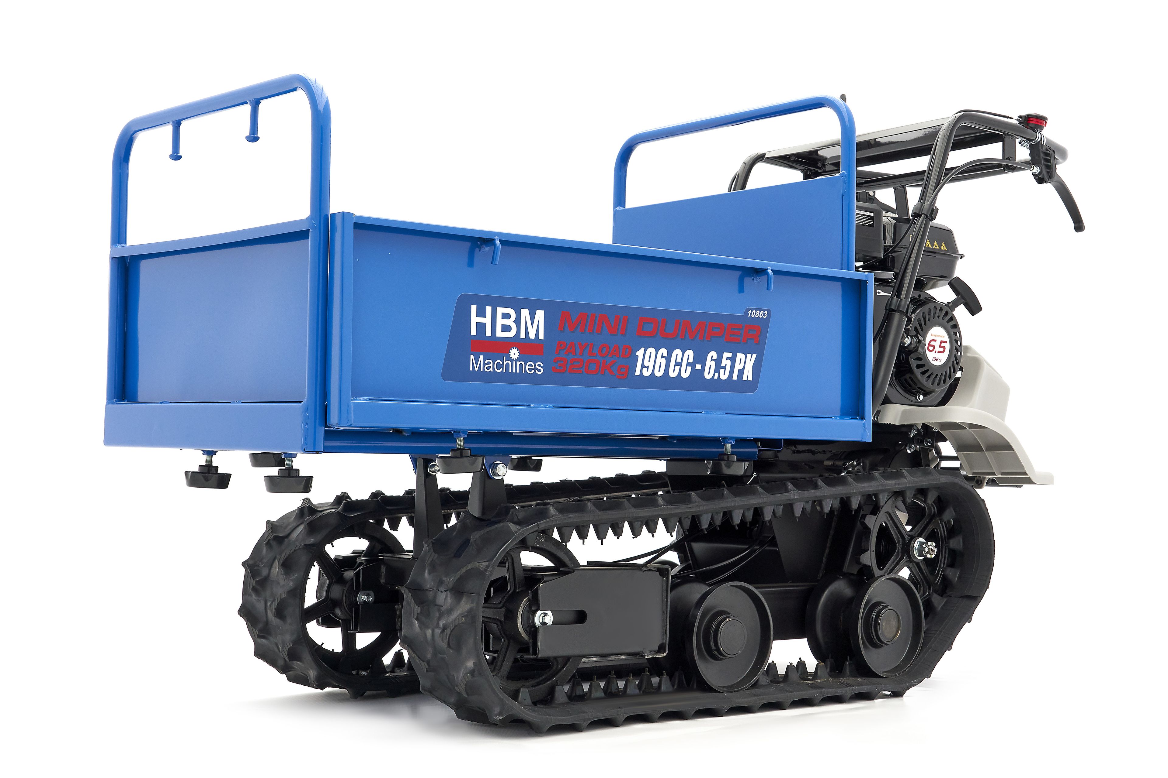 HBM Minidumper Professional 320 KG sobre orugas 196 cc - 6,5 CV Image 3