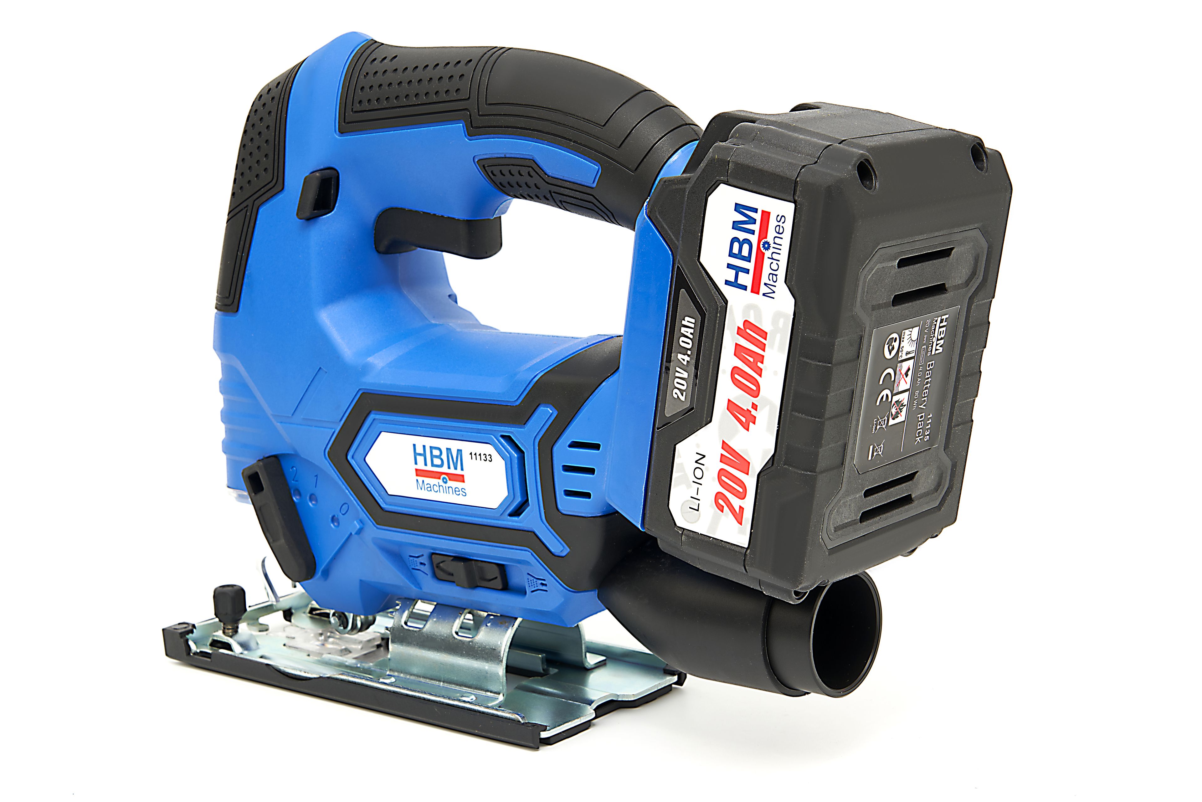 Scie sauteuse professionnelle HBM 20 Volt 4.0AH Accu avec 2 batteries Li-Ion Image 7