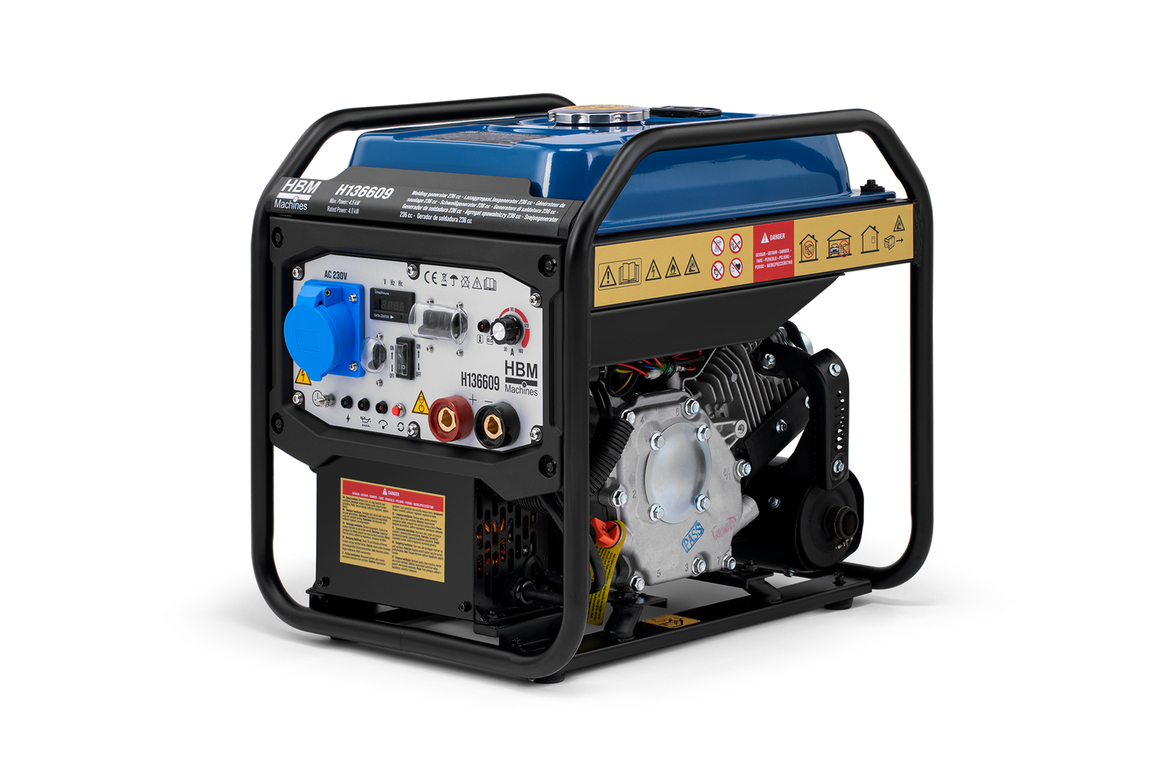 HBM lasaggregaat 4000 W, 230 V, benzine