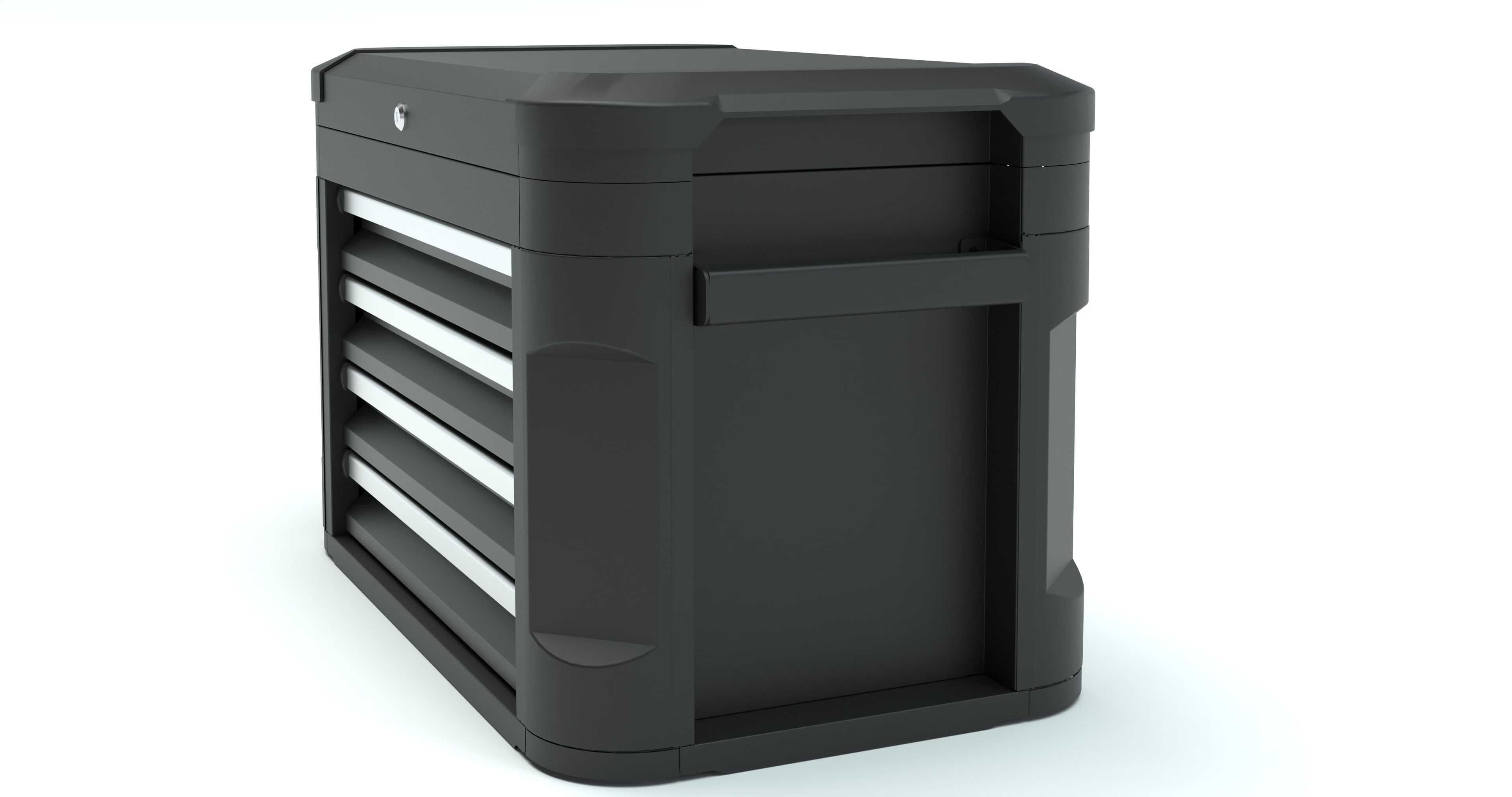 HBM opzetkast 4 laden, zwart Image 3