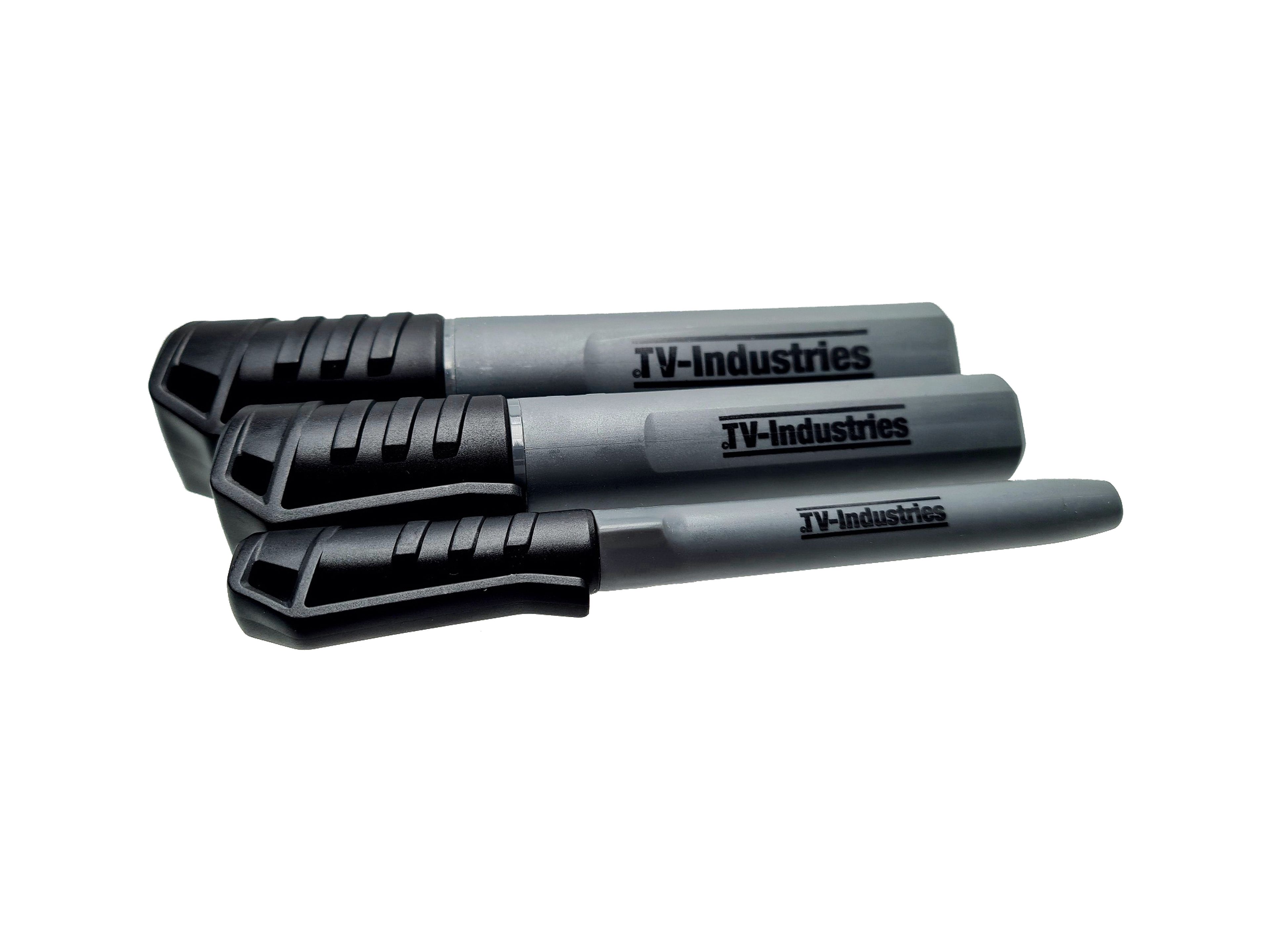 ToolPack heavy duty markering set permanent zwart, 3 stuks