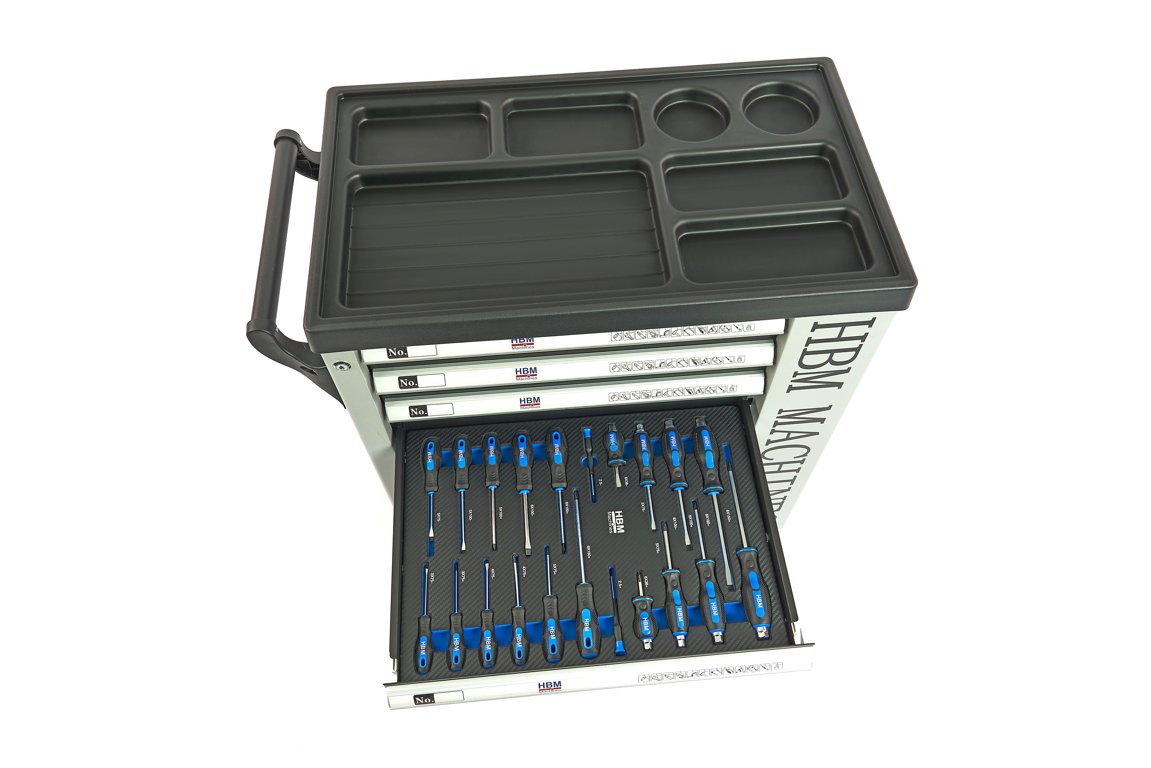 HBM gefüllter Werkstattwagen 245-teilig metrische Größen, schwarz Image 19