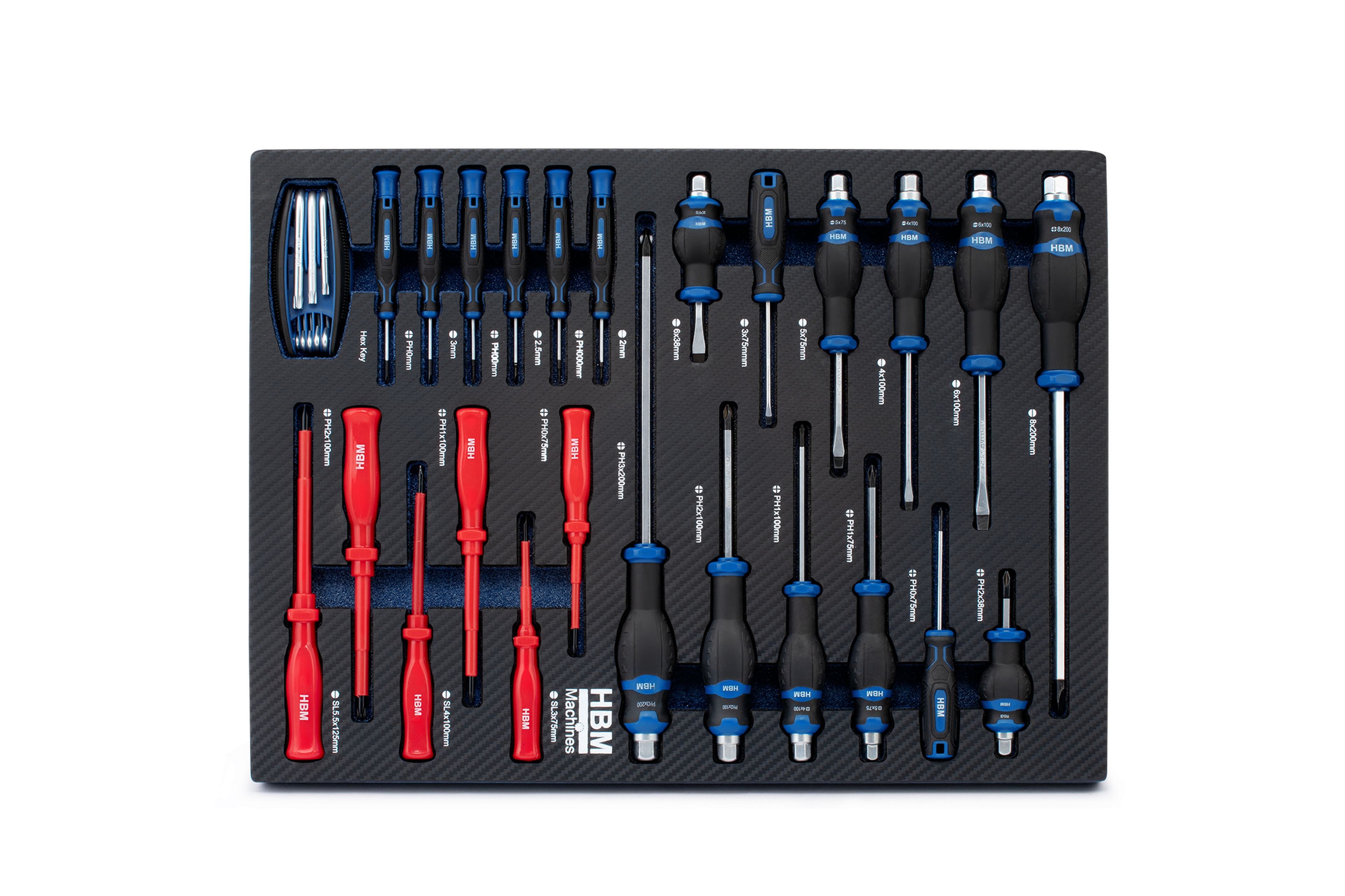 HBM inlays met gereedschapset 154-delig, voor gereedschapswagen, blauw Image 2