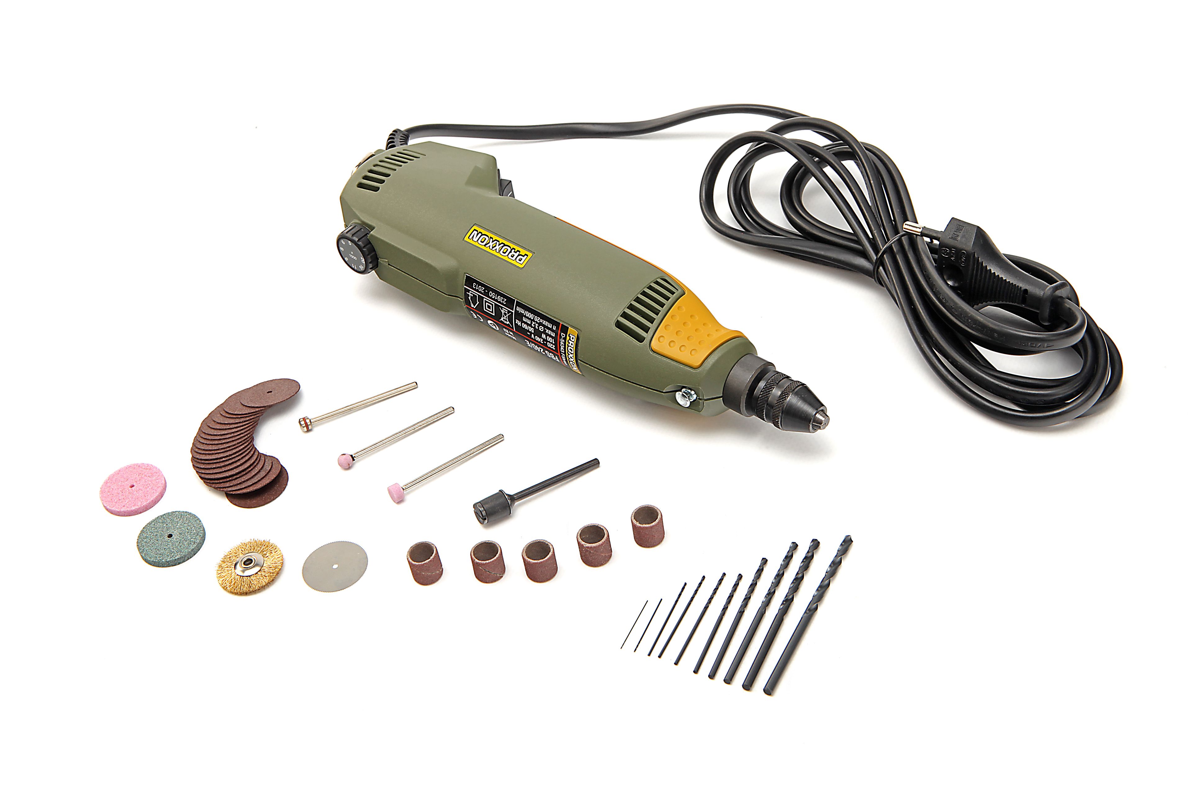 Proxxon Fijnboorslijper FBS 240/E in valigia e 40 accessori