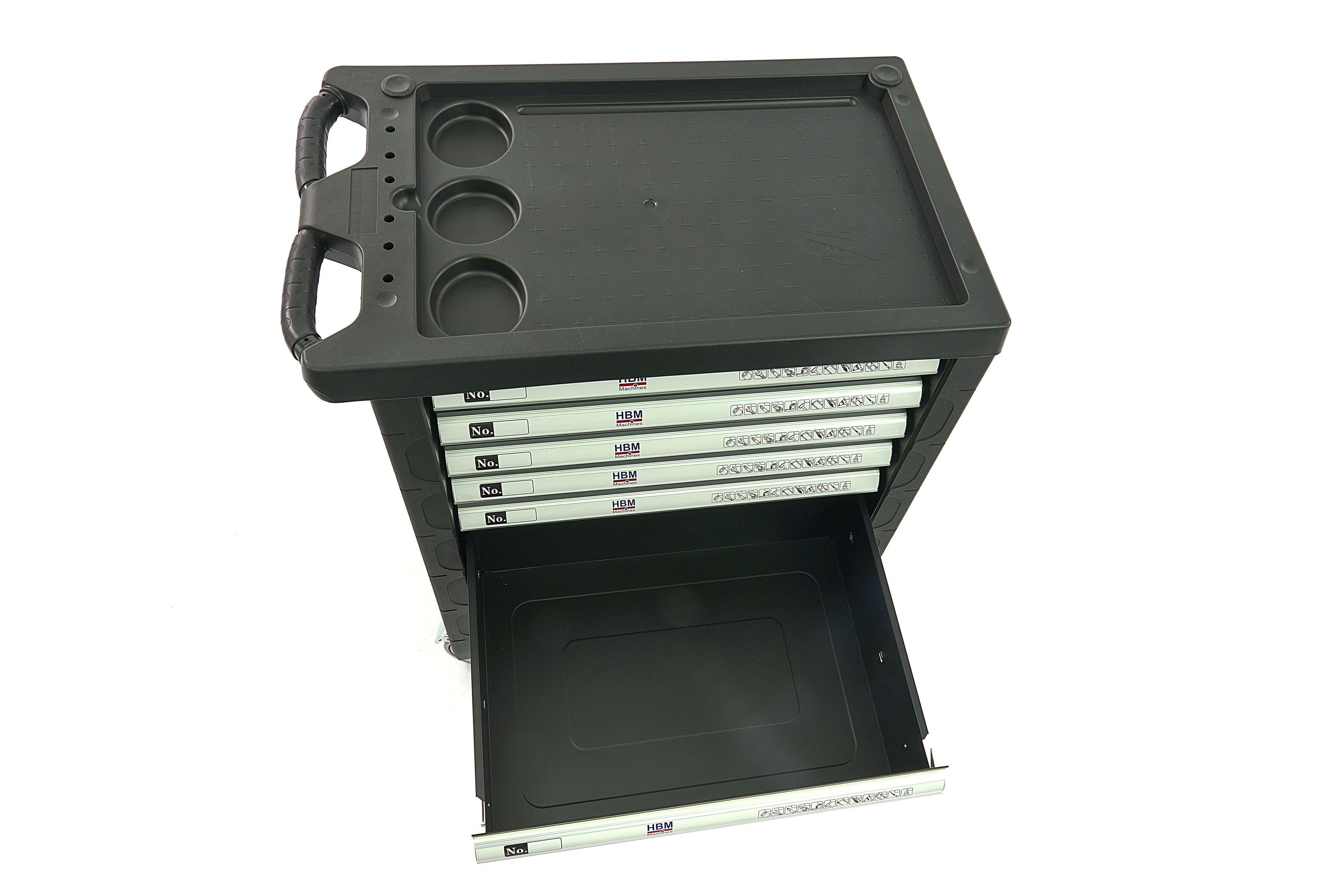 HBM gevulde gereedschapswagen 154-delig, zwart Image 13
