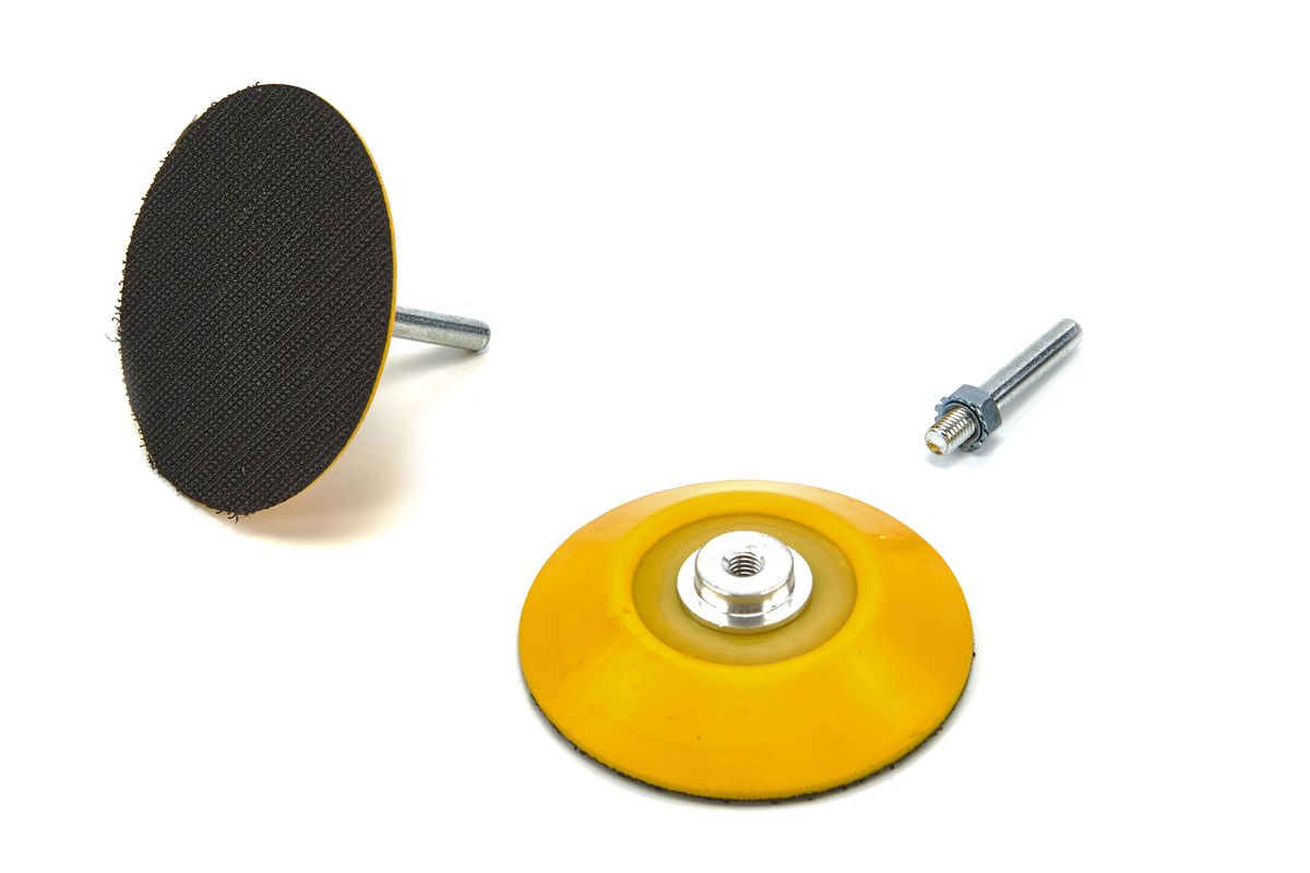 Discos de soporte HBM con toma de 6 mm para almohadillas de lijado de velcro