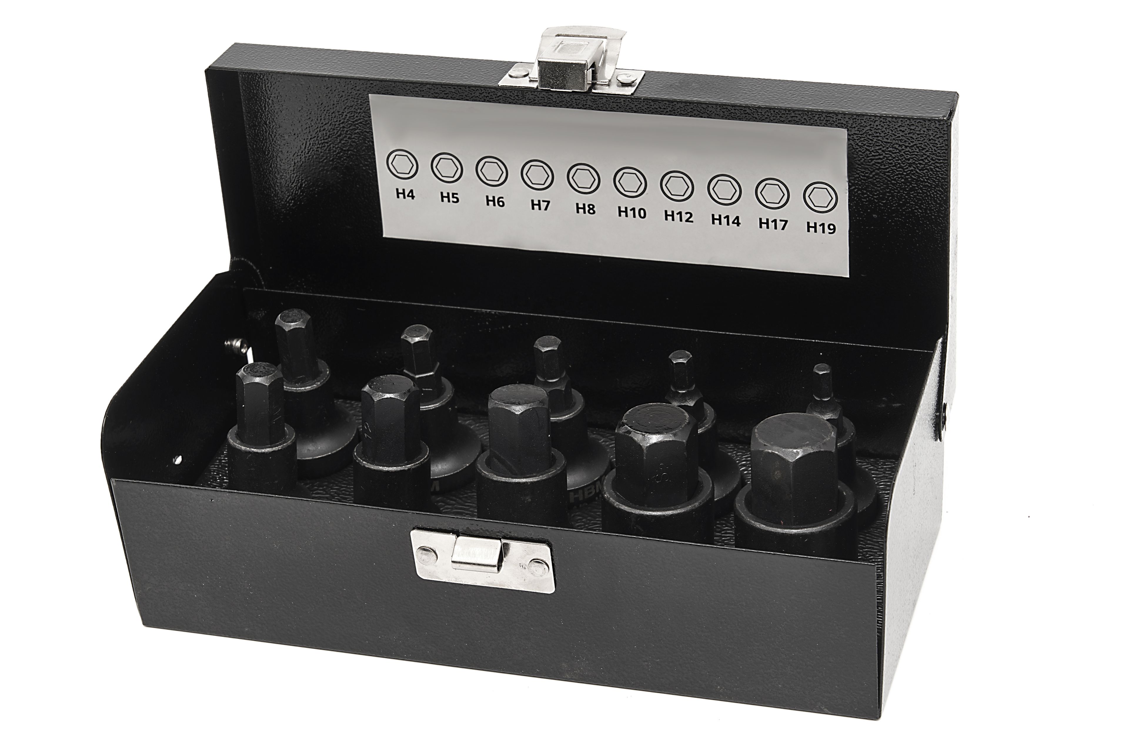 Conjunto de llaves de impacto HBM Profesional de 10 piezas de 1/2 pulgadas H4-H19