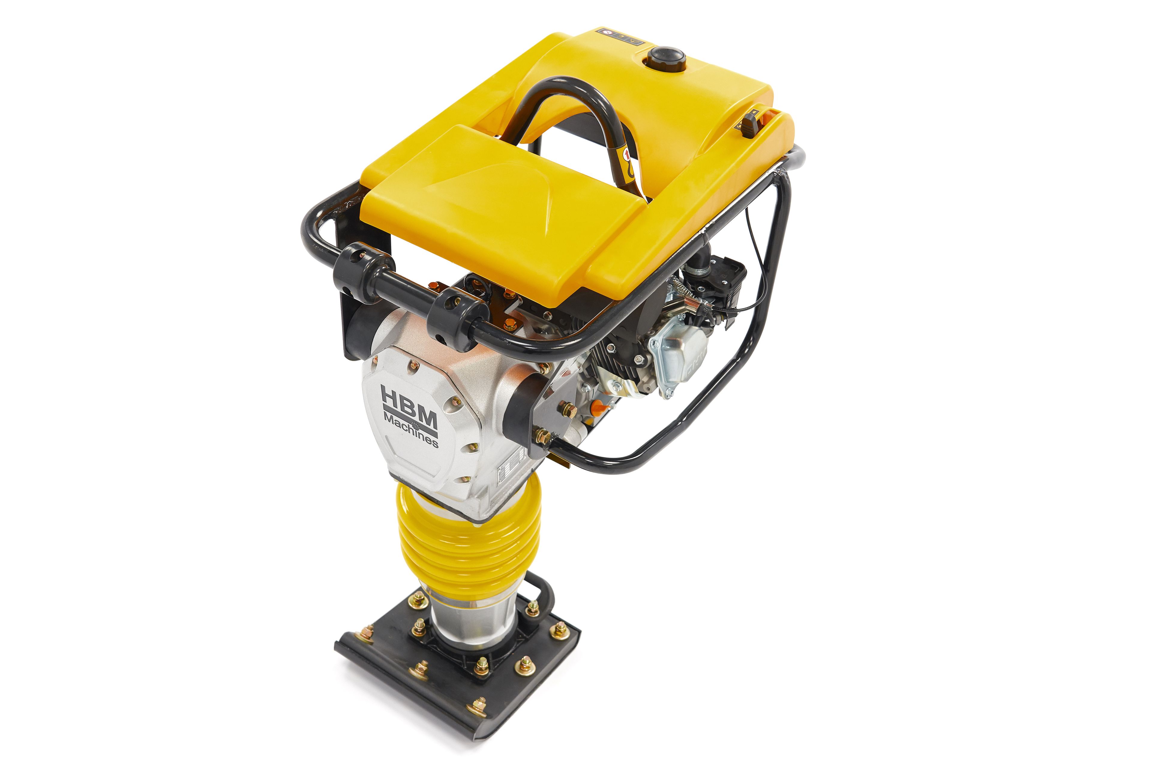 Plaque vibrante HBM Professional 6.5 PK, sabotage vibrant avec jeu de roues et couvercle de moteur Image 6