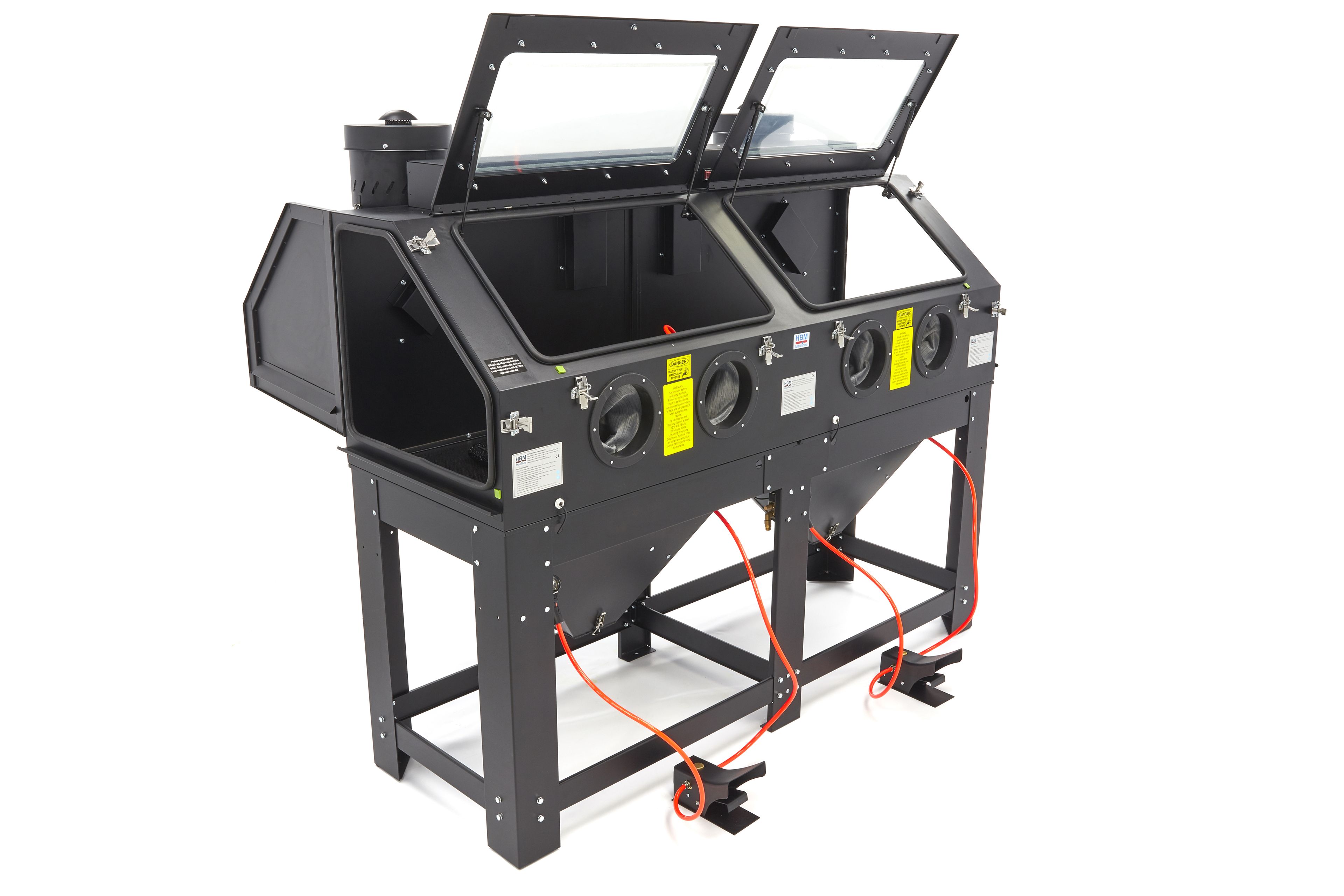 Cabine de sablage double HBM SBC 880 avec 2 ventilateurs d'extraction Image 9