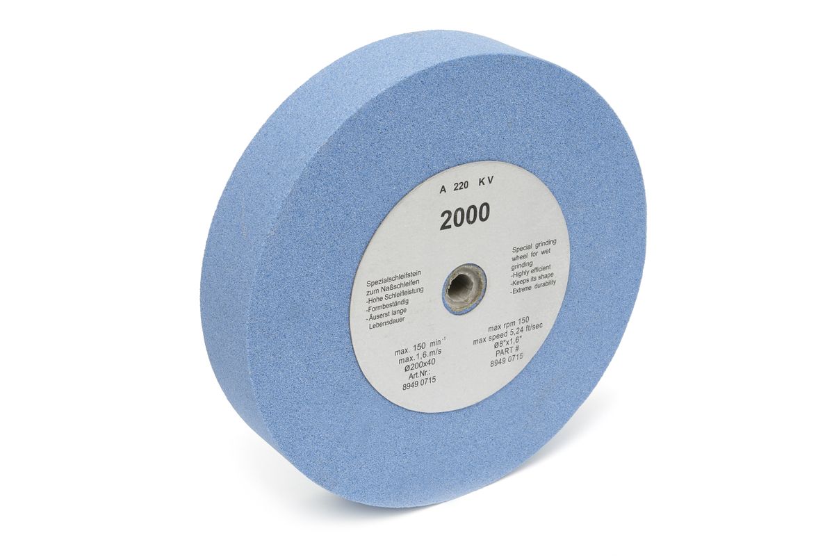 HBM 200 mm. Schleifstein für die professionelle variable Universal-Werkzeugschleifmaschine