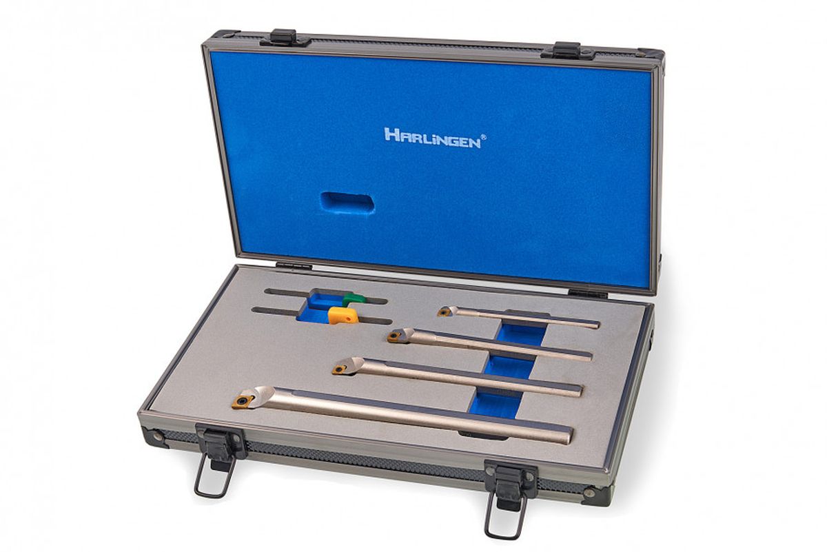 Juego de herramientas de corte interior de 4 piezas Harlingen Profesional con cuchillas HM intercambiables