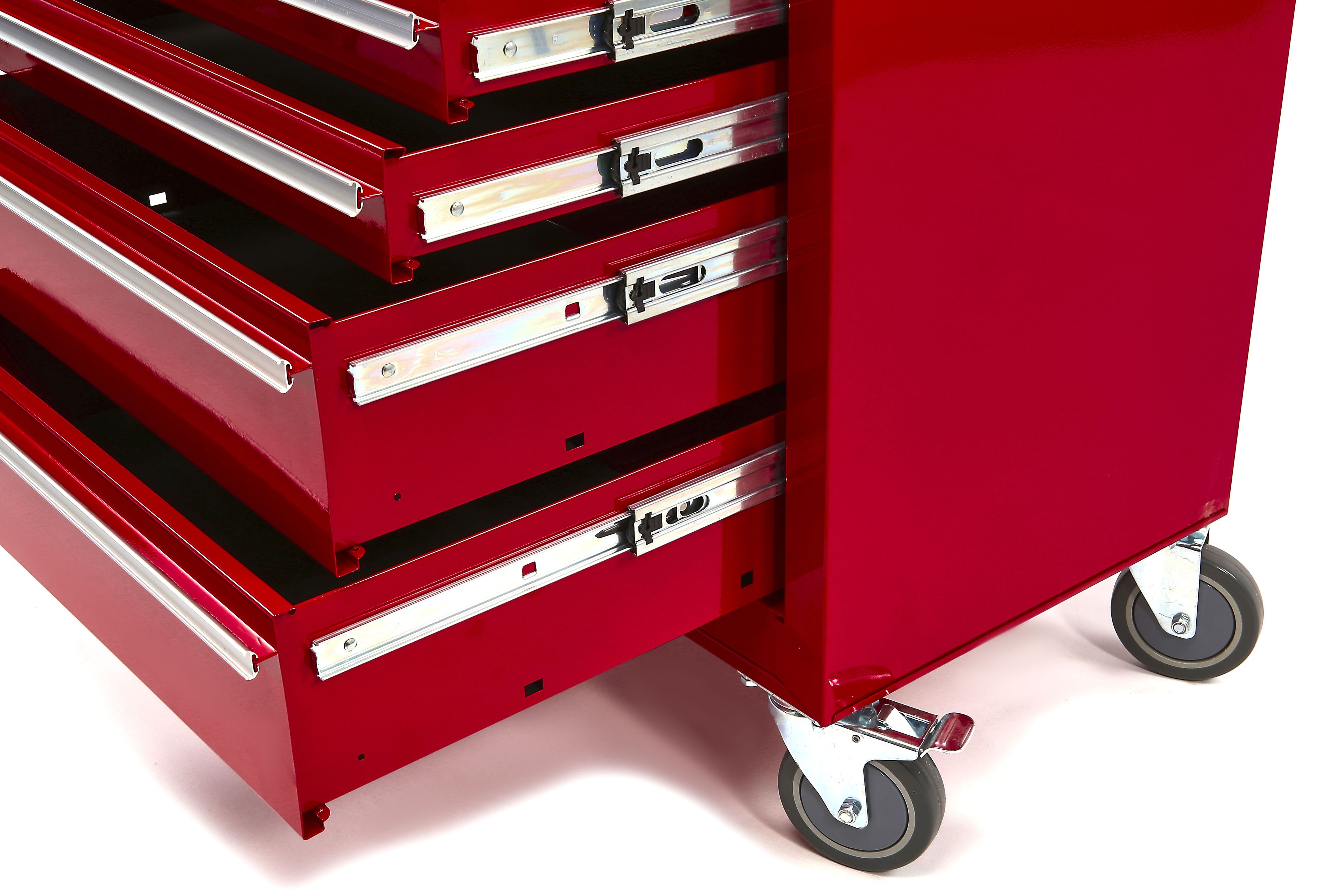 Carro de herramientas alto HBM con 7 cajones, 68 cm, rojo Image 3