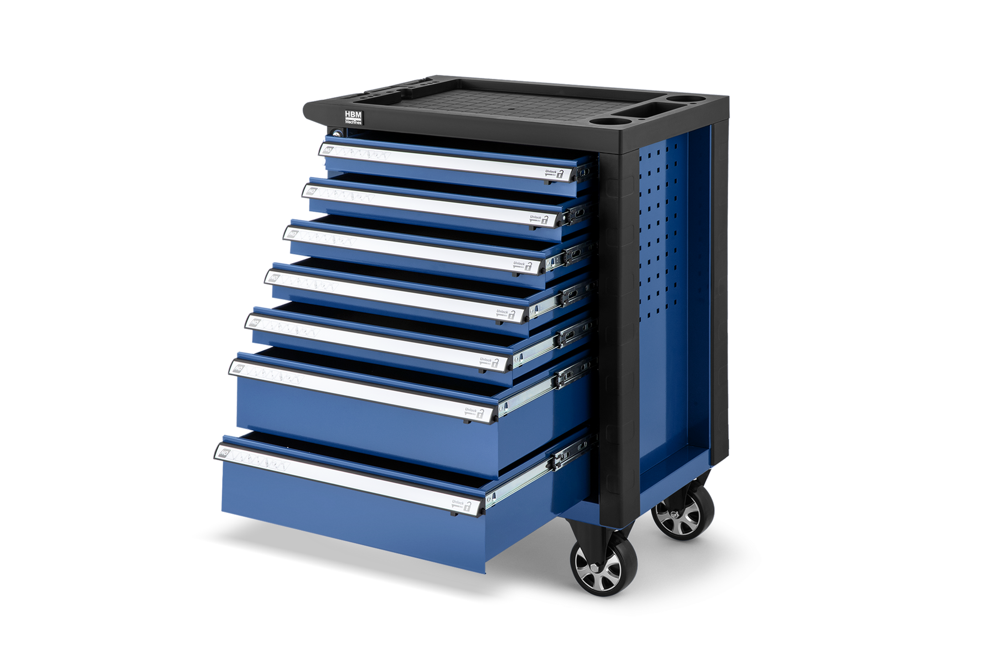 HBM Werkzeugwagen mit 7 Schubladen, 76,5 cm, blau Image 4