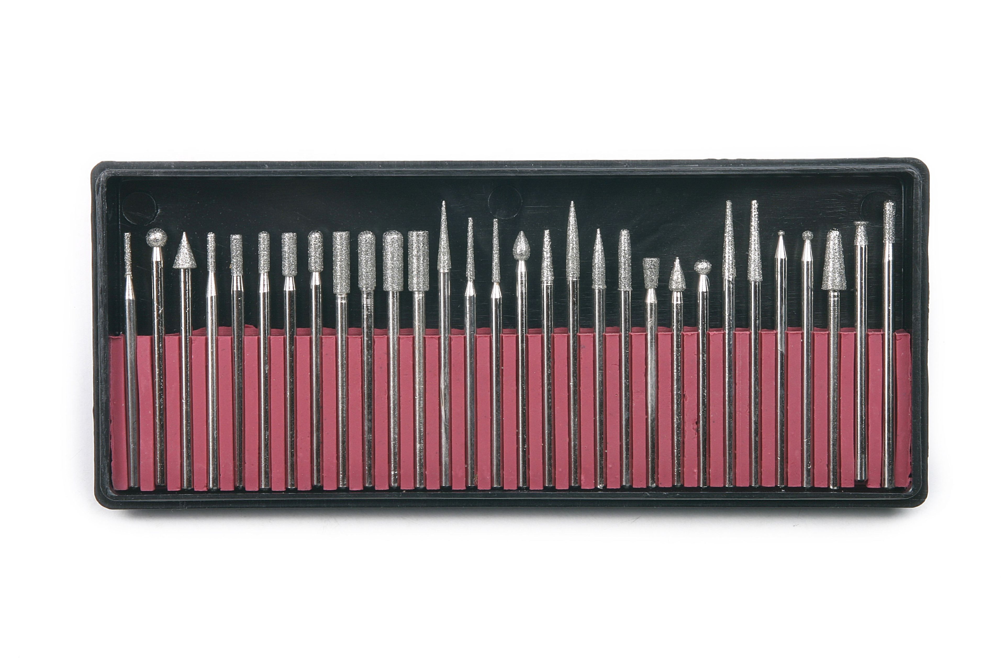 Conjunto de fresas de puntas de diamante HBM de 30 piezas, vástago de 3 mm