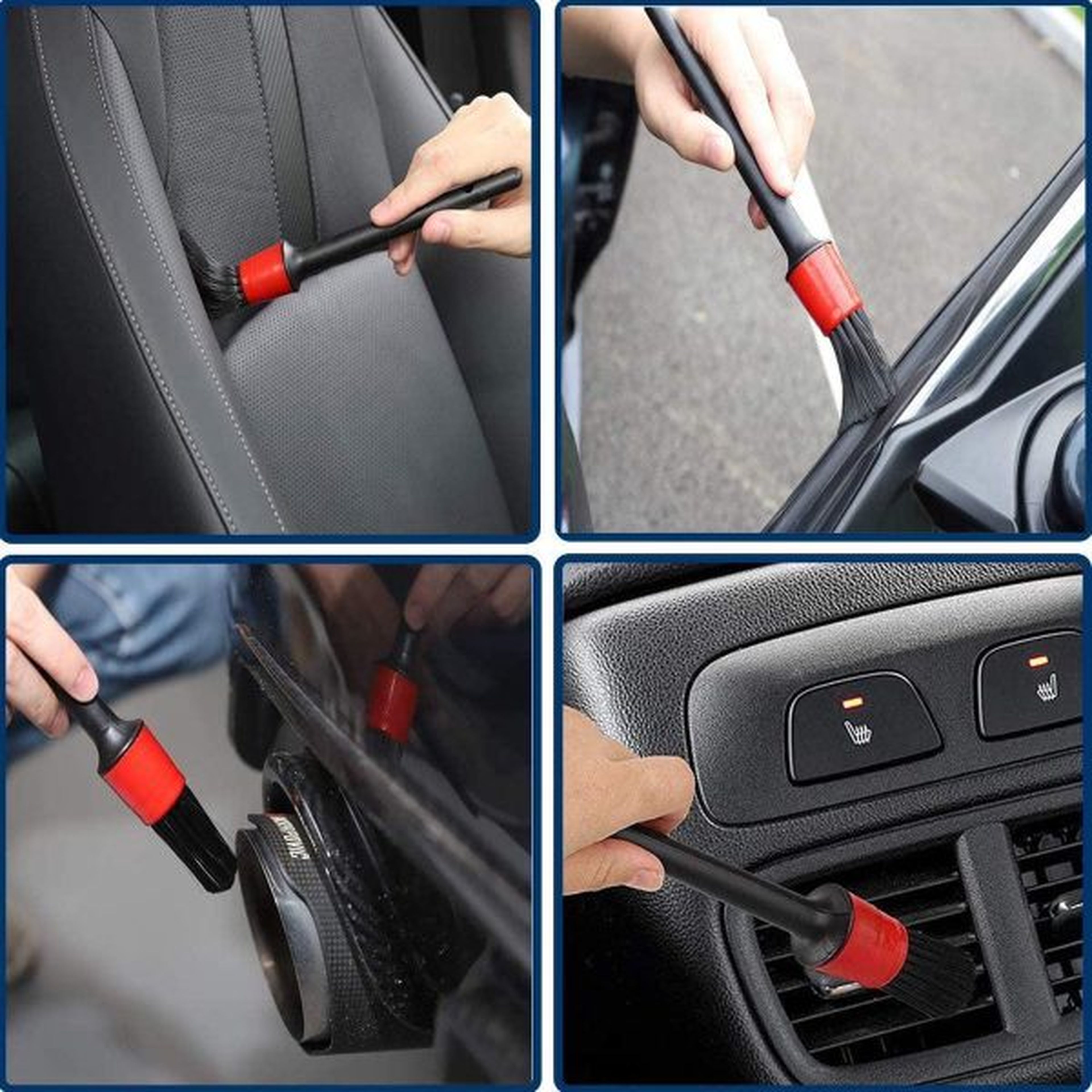 HBM Jeu de brosses intérieures 5 pièces, brosses pour jantes pour l'entretien des voitures Image 2