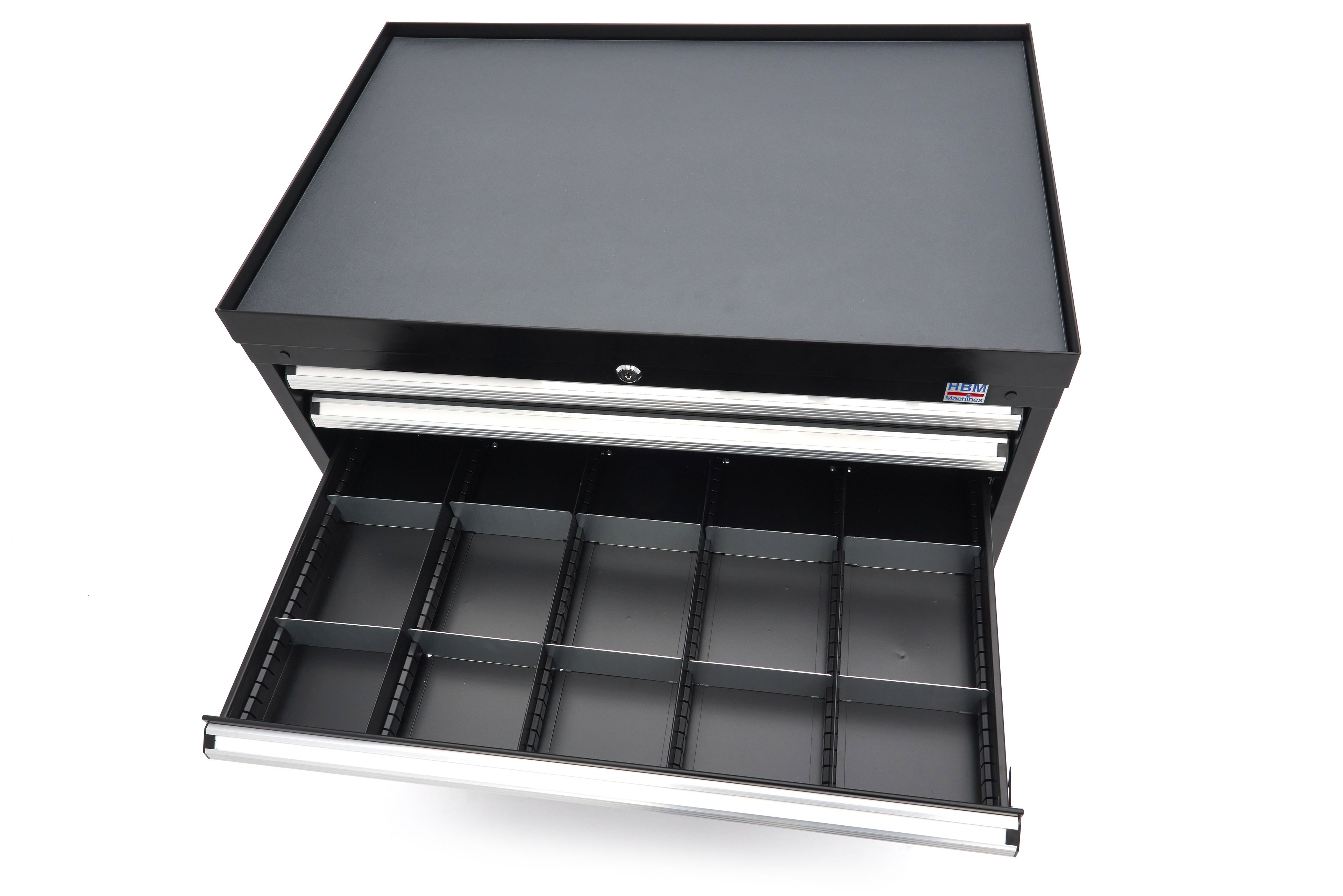HBM Profi-Werkzeugschrank mit 6 Schubladen / Schubladenschrank, 88 x 58 x 80 cm, schwarz  Image 10