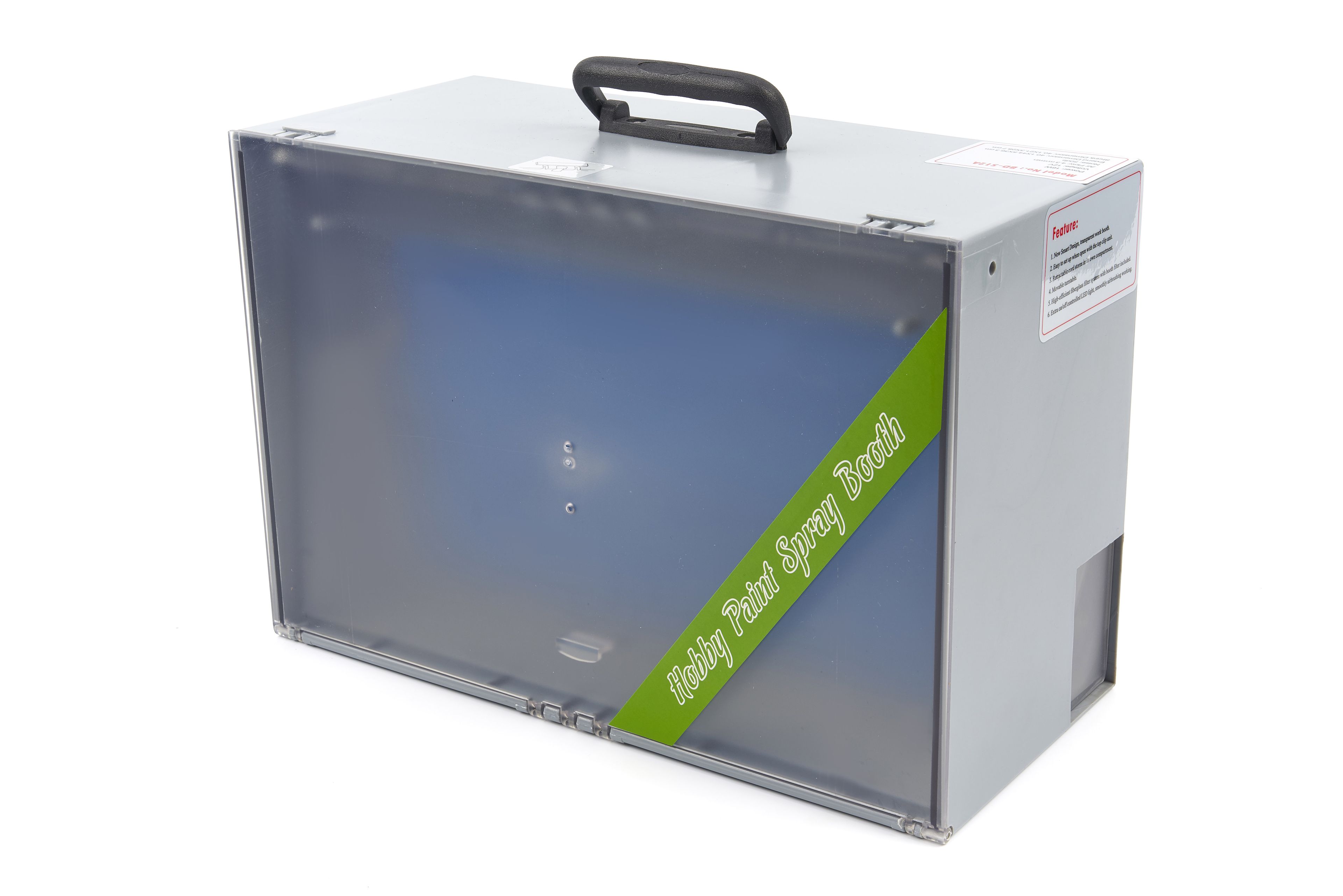 HBM Cabina di verniciatura per aerografo con illuminazione, estrazione, piattaforma girevole Image 11