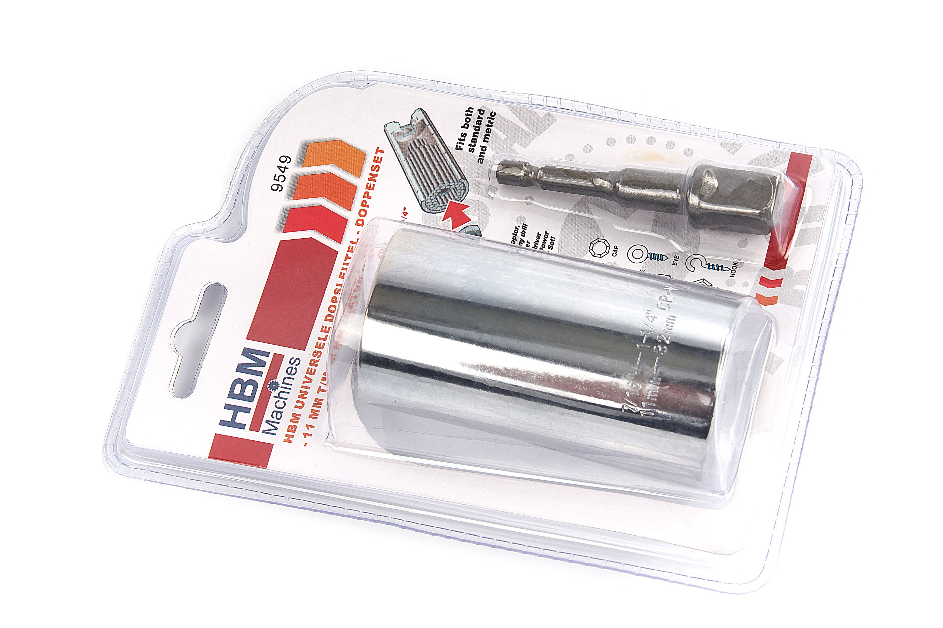 HBM Universele Dopsleutel - Doppenset - 11 mm t/m 32 mm - Gator Grip Image 7