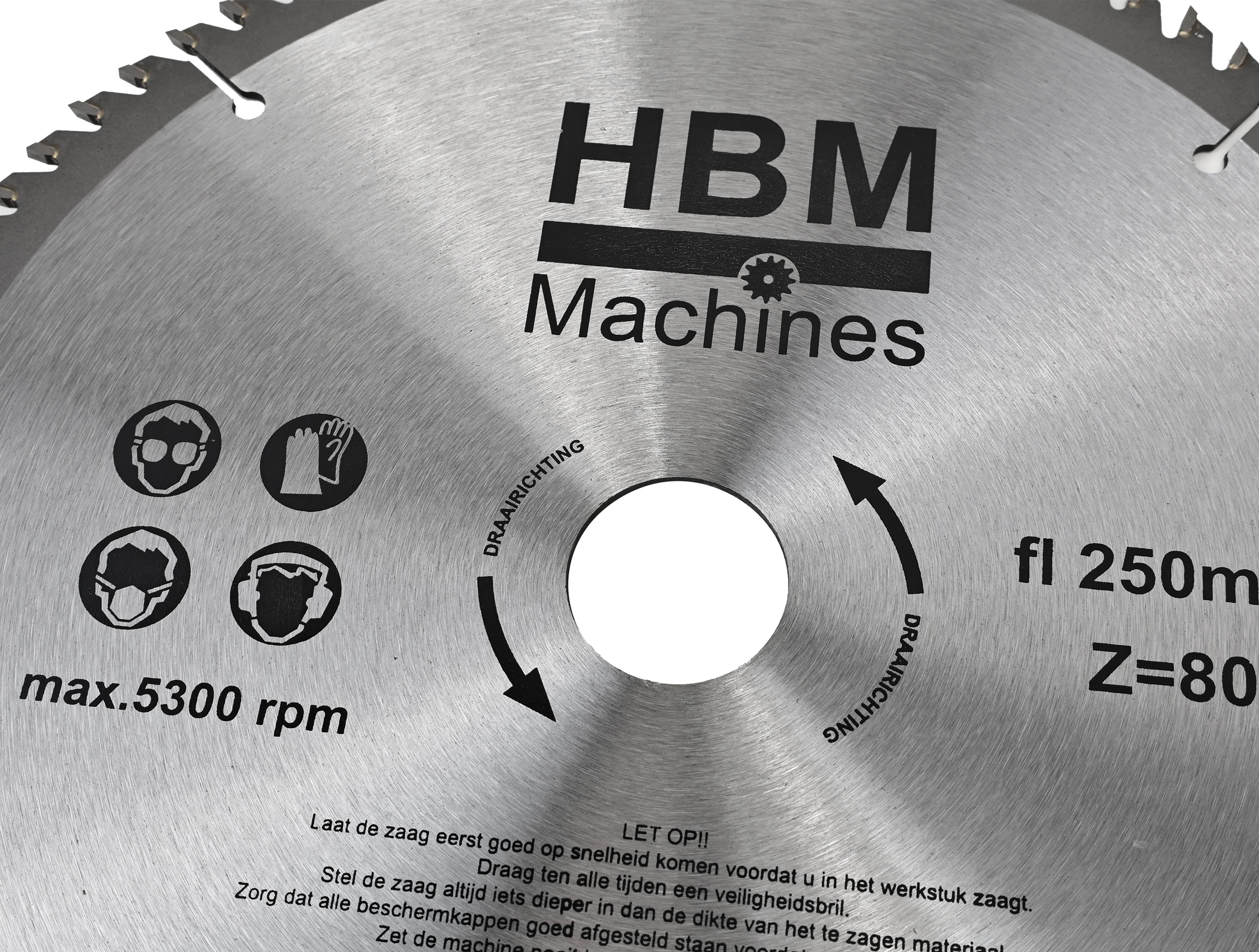 Lames de scie circulaire HBM HM 250 mm pour bois 80 dents Image 2