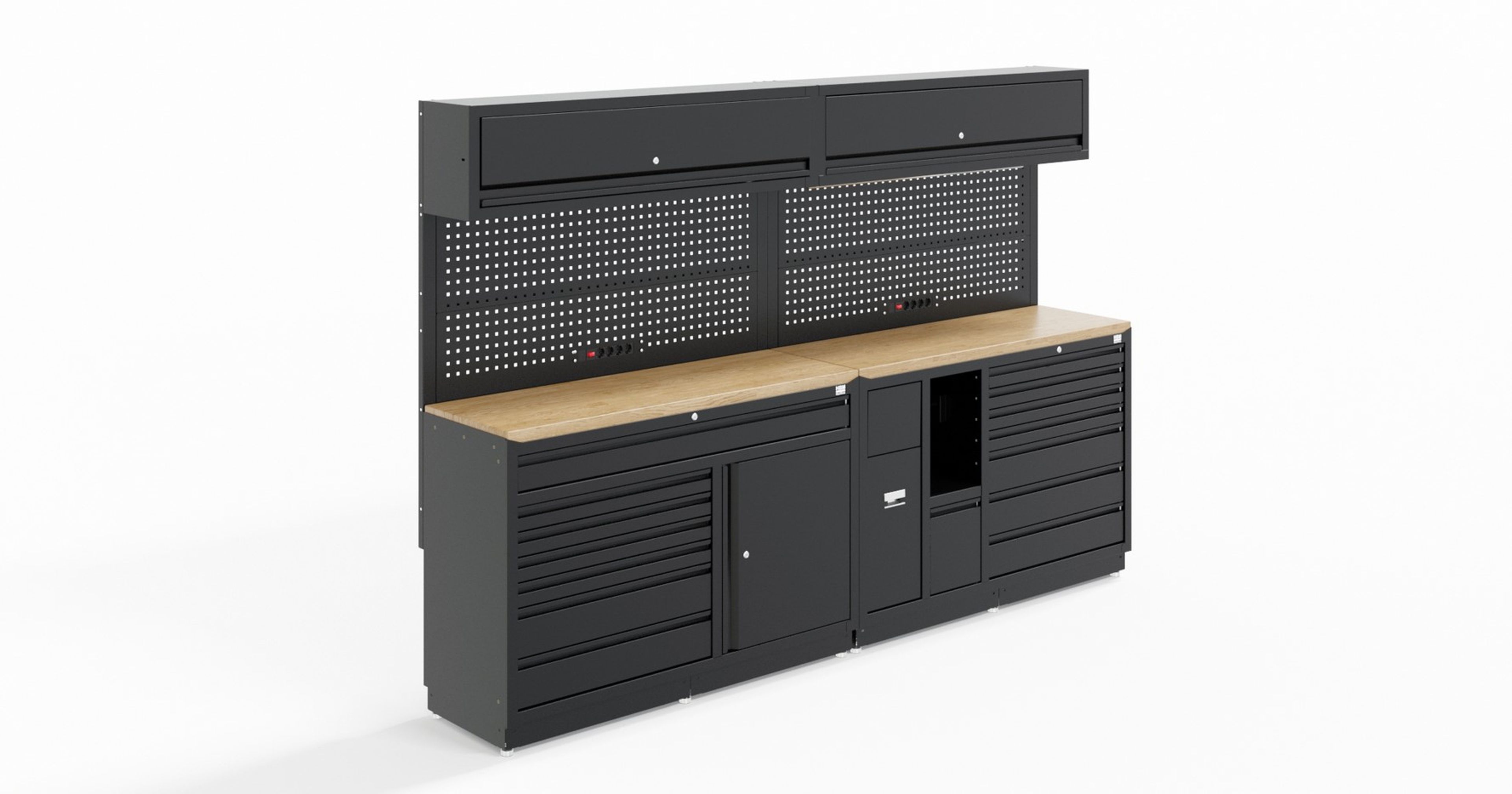 HBM modulair werkplaatssysteem 10-delig, zwart Image 3