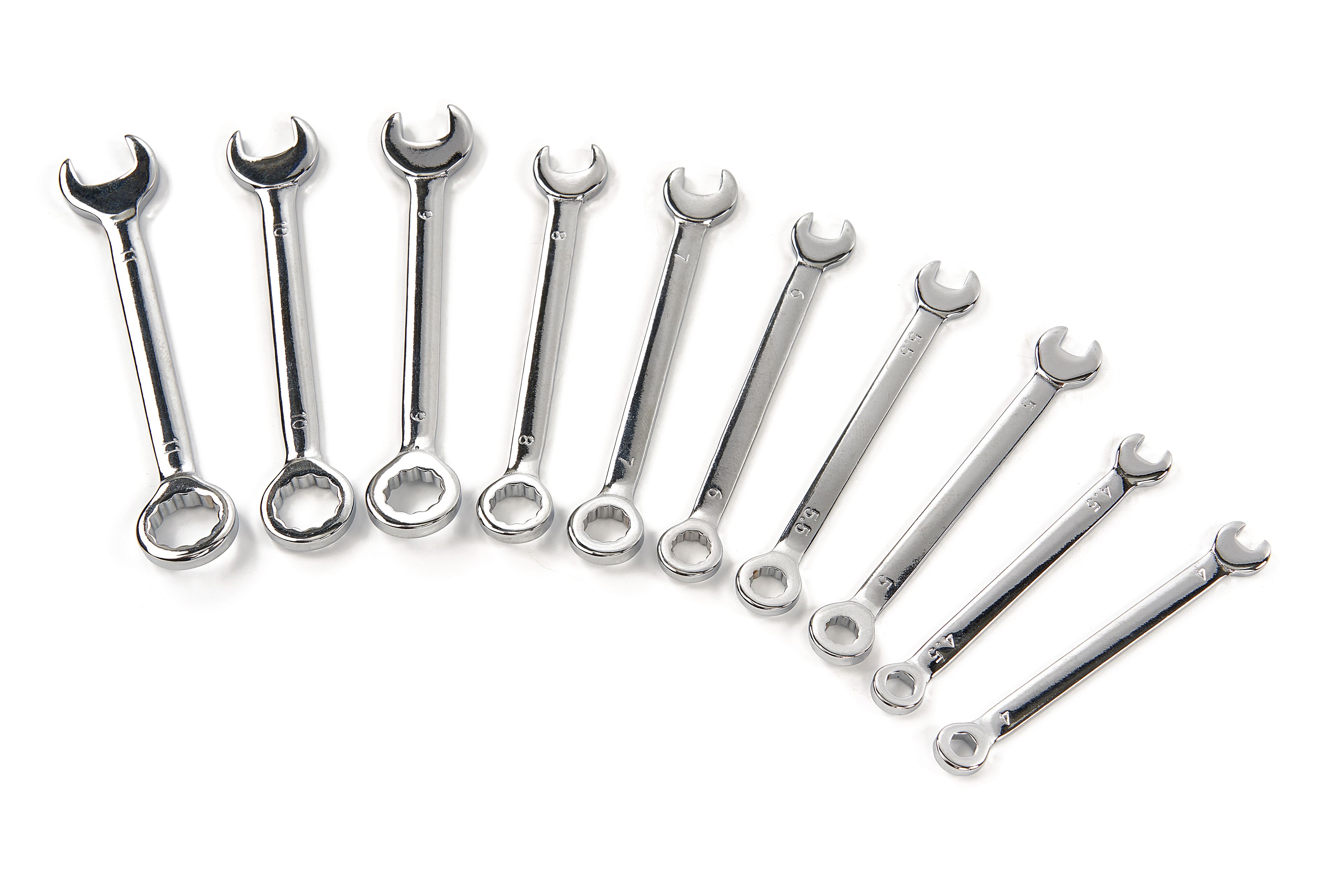 HBM 10-teiliger Schraubenschlüssel- und Ringschlüsselsatz kleine Größen