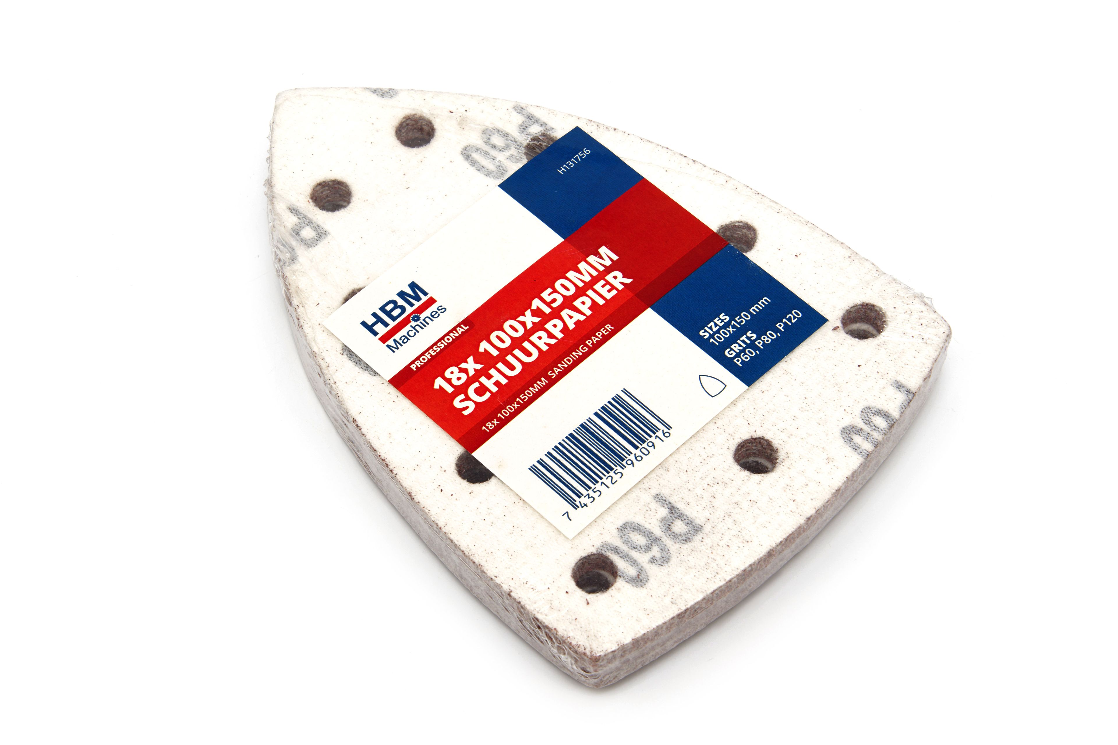 Papier de verre HBM 100x150 mm K60, K80, K120 18 feuilles Image 4