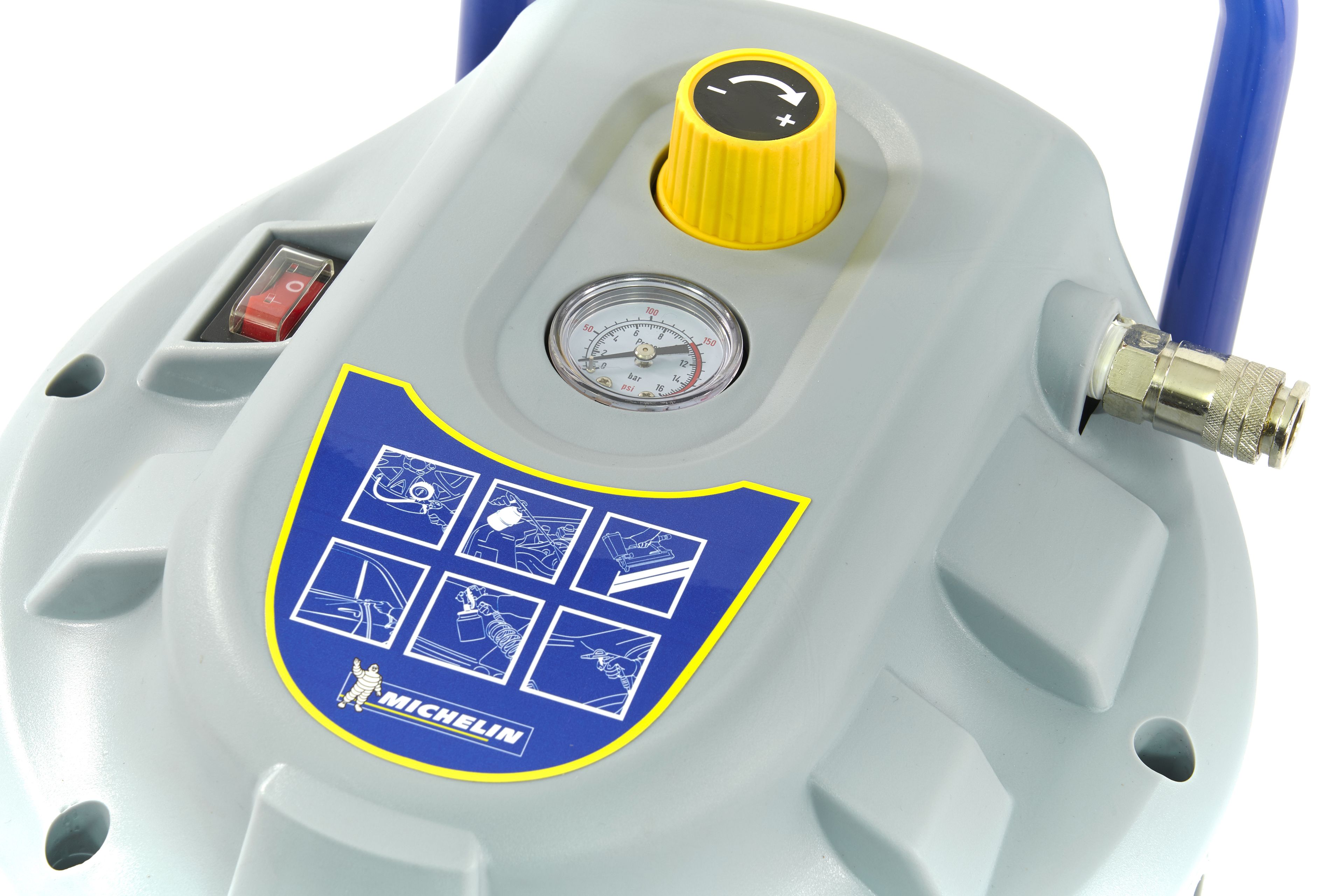 Compressore verticale Michelin 50 litri 2HP senza olio a trasmissione diretta Image 9