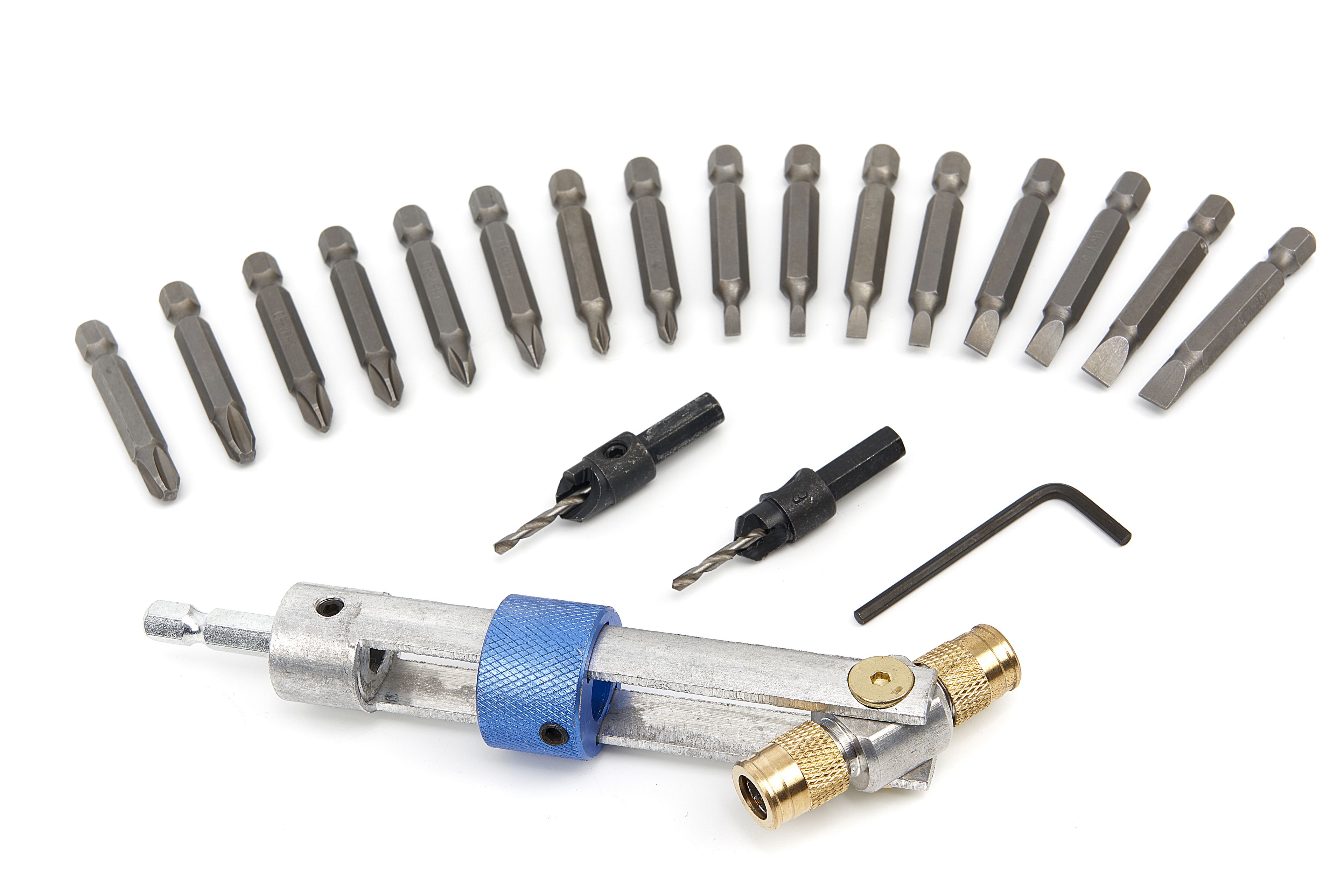 HBM 20 Delige Swap Drill Bit Set, Omkeerbare Bithouder Met Verzinkfrees Image 2