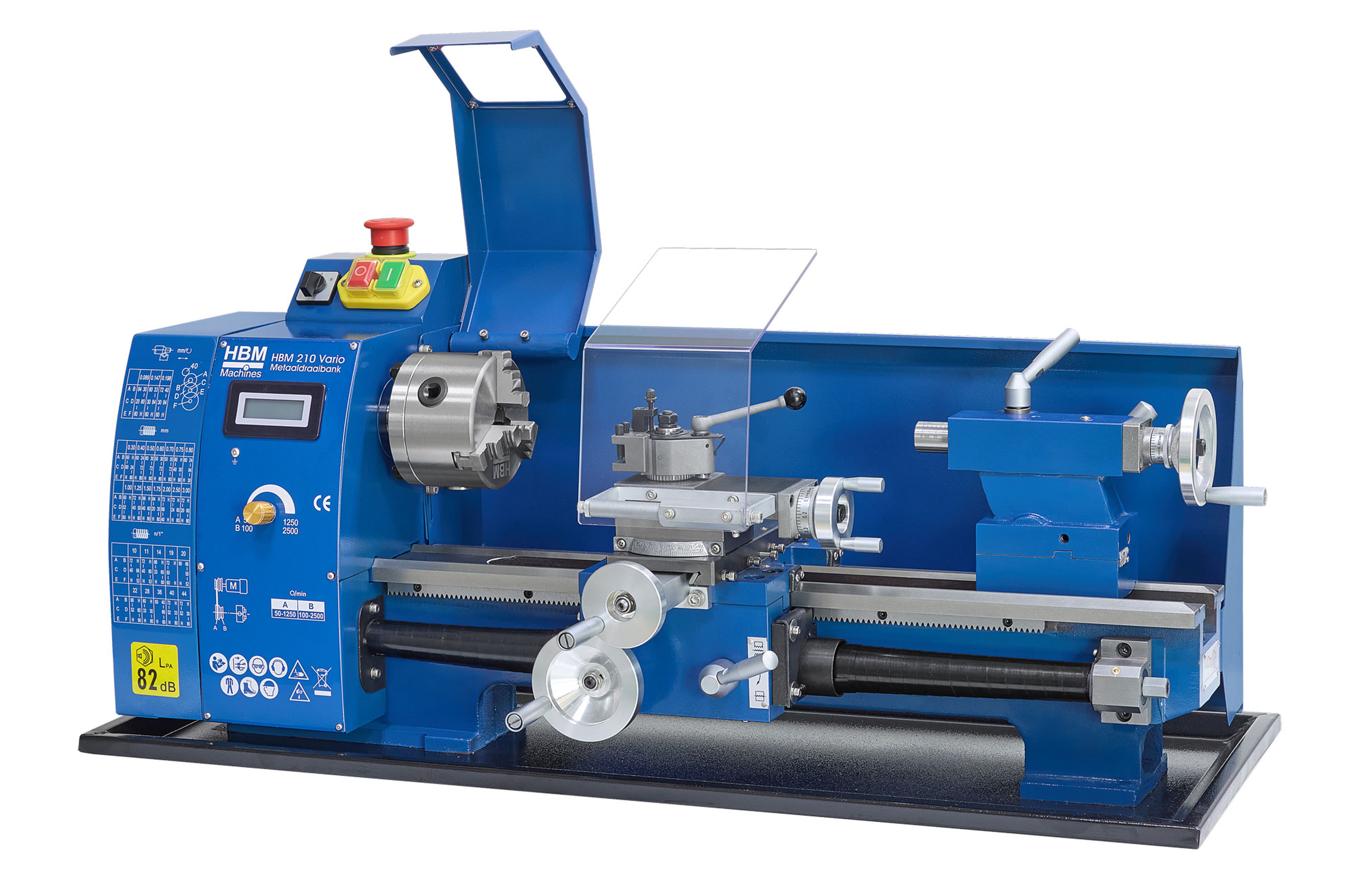 HBM mini torno para metal 210 x 400 vario