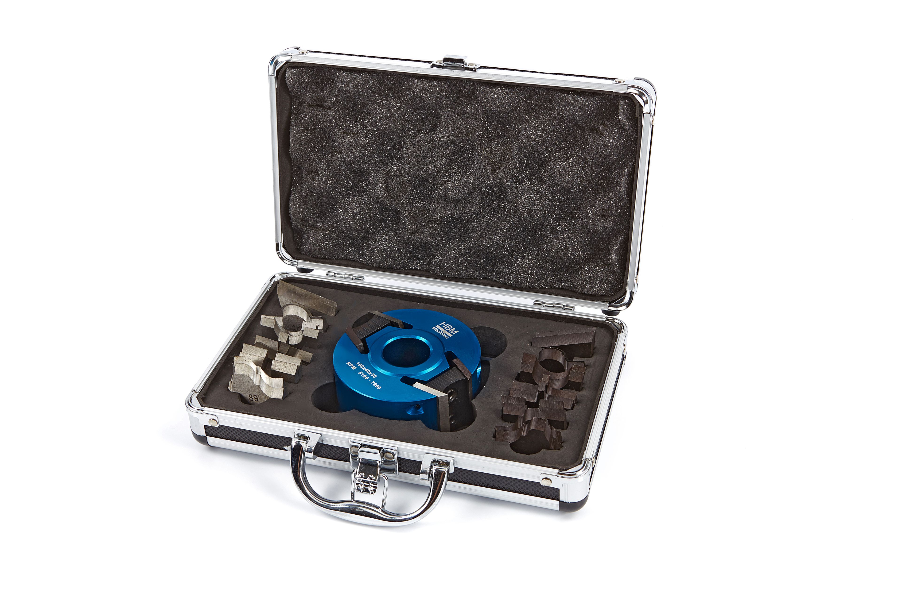 HBM 100 mm Profi Houtfreeskop met 7 sets Messen Image 7