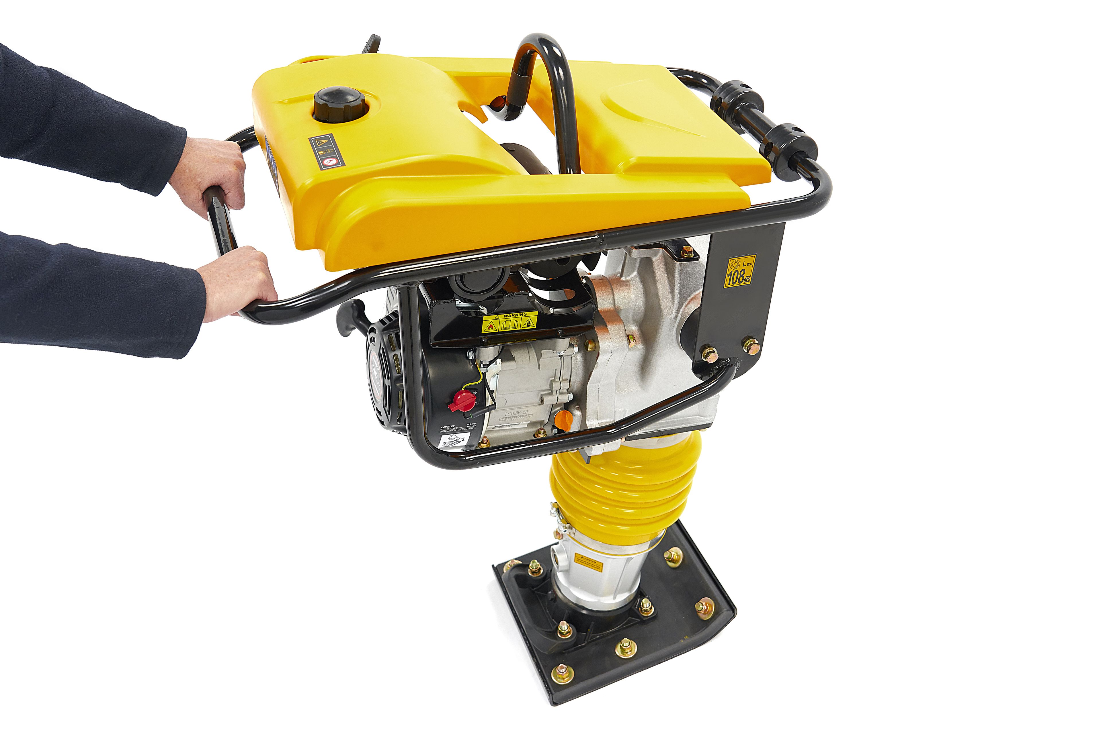 Plaque vibrante HBM Professional 6.5 PK, sabotage vibrant avec jeu de roues et couvercle de moteur Image 11