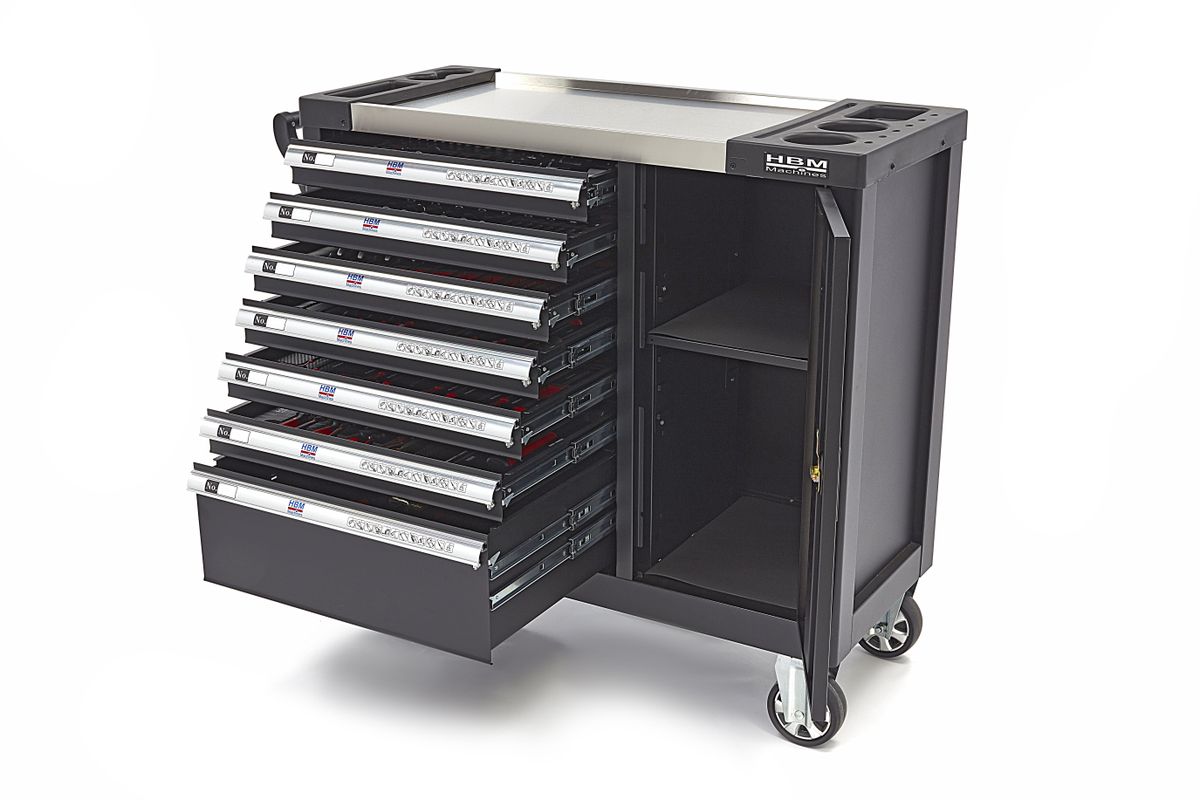 HBM Carro de herramientas con puerta XL Premium - 274 piezas