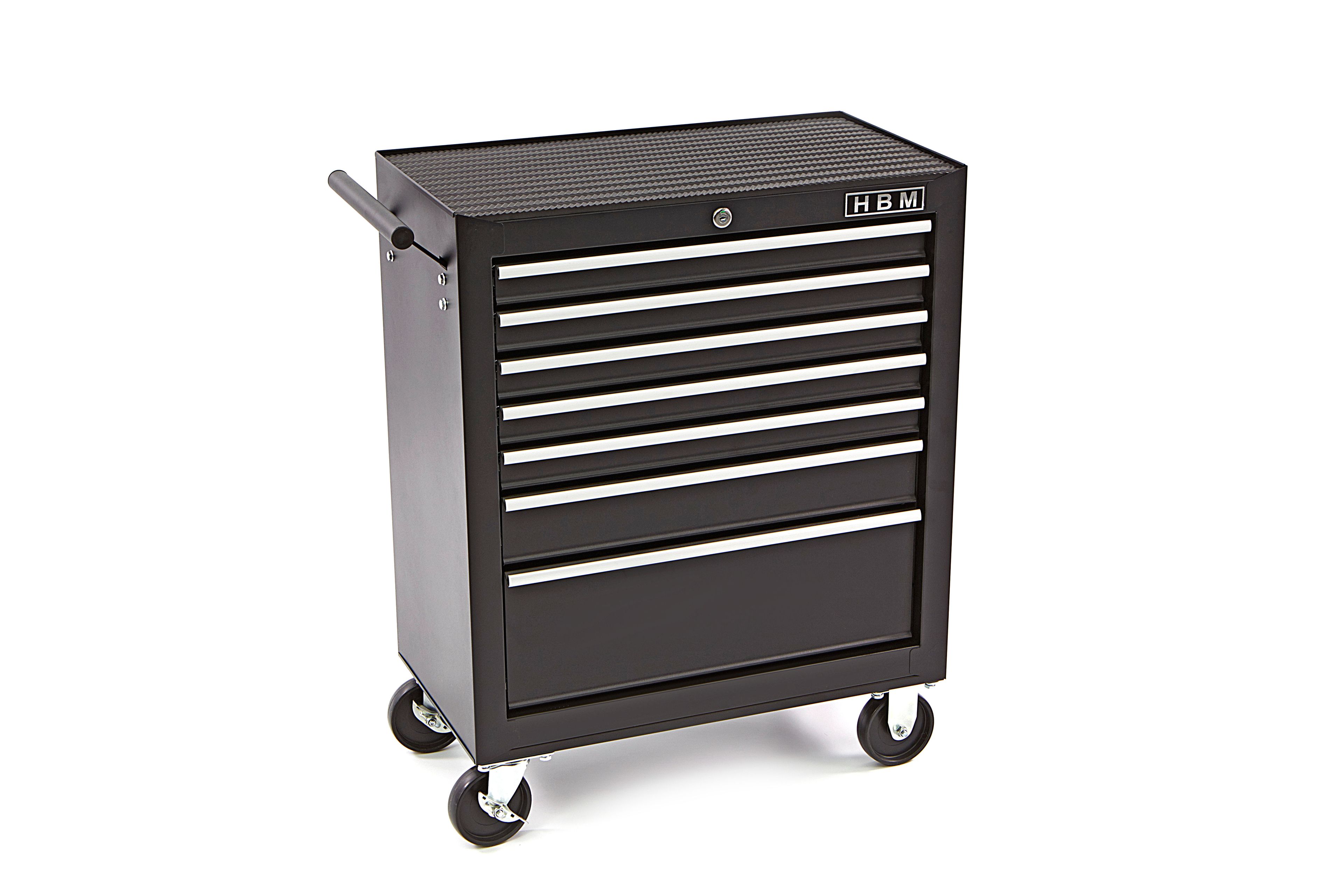 HBM gereedschapswagen met 7 laden, 62 cm, zwart Image 2