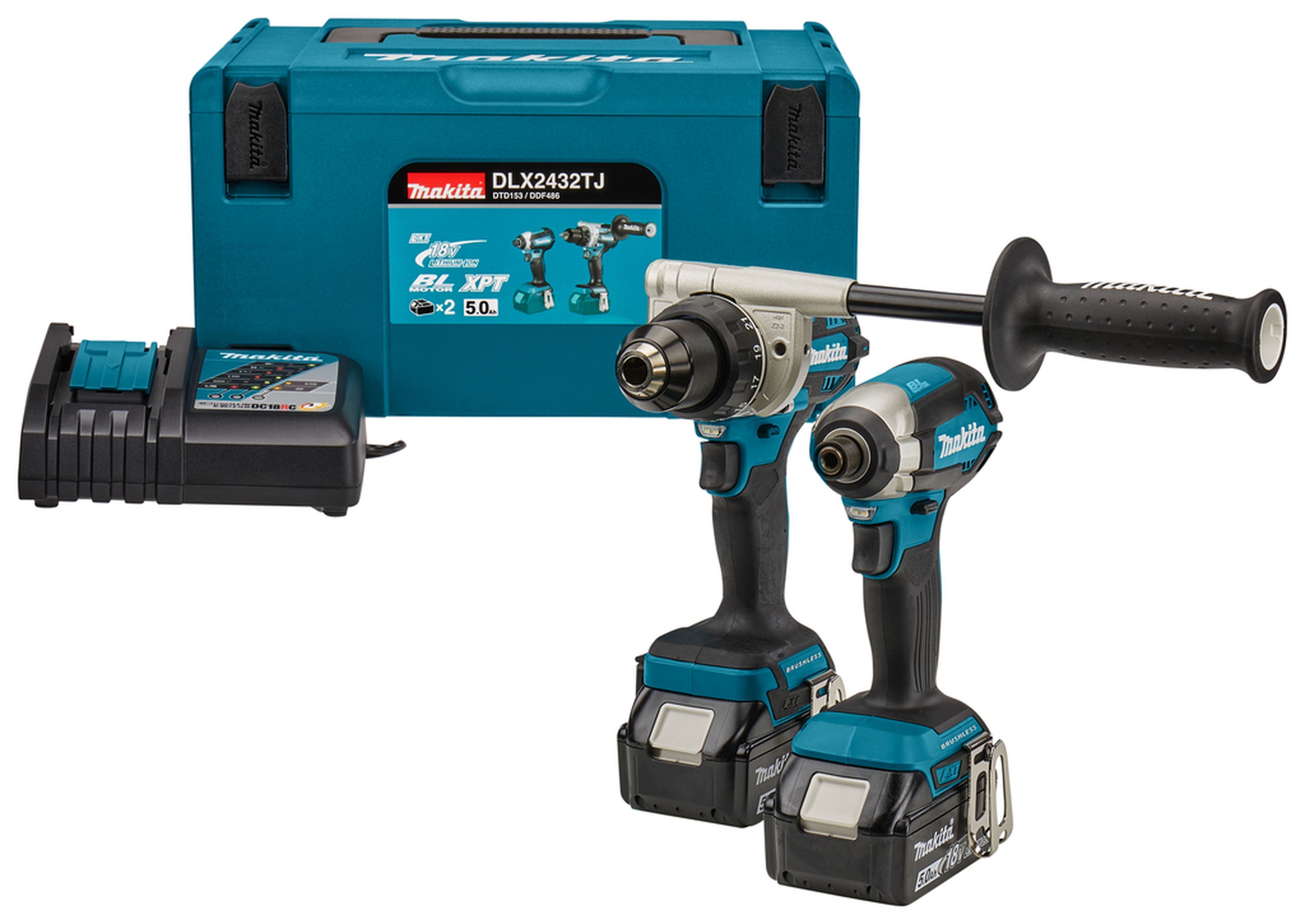 Makita 18 Volt Combiset voor zwaardere boor- en (slag)schroefklussen
