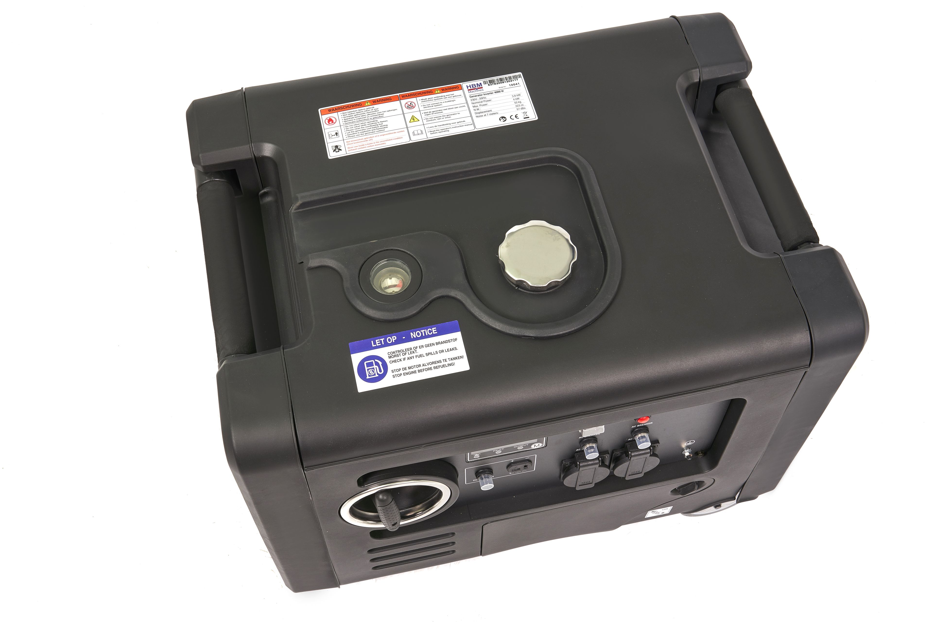 HBM Inverter-Generator mit 223 cm³ Benzinmotor 2×230V/2×12V 4000W Image 4