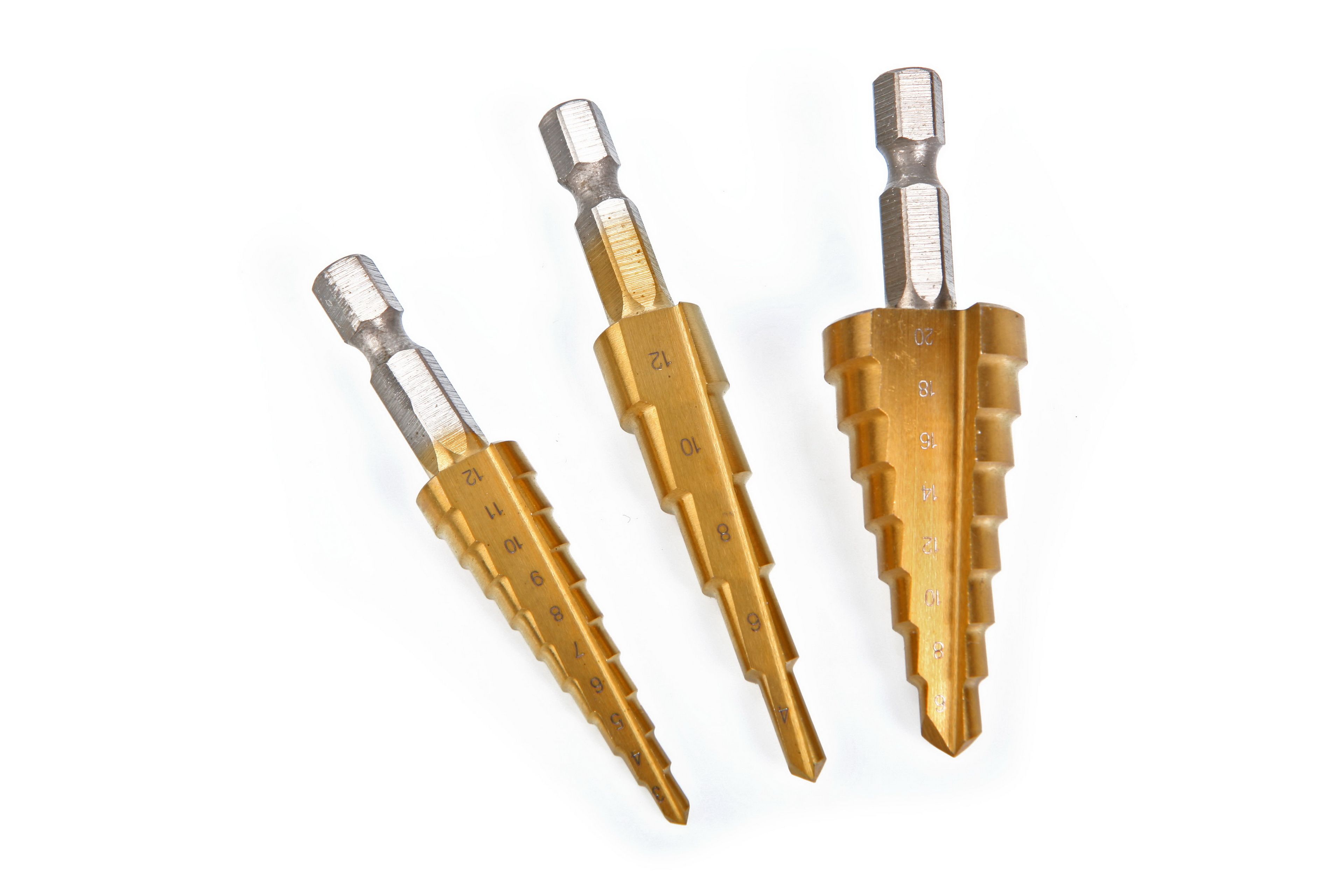 HBM 3-teiliges Stufenbohrer-Set mit HEX-Anschluss Image 2