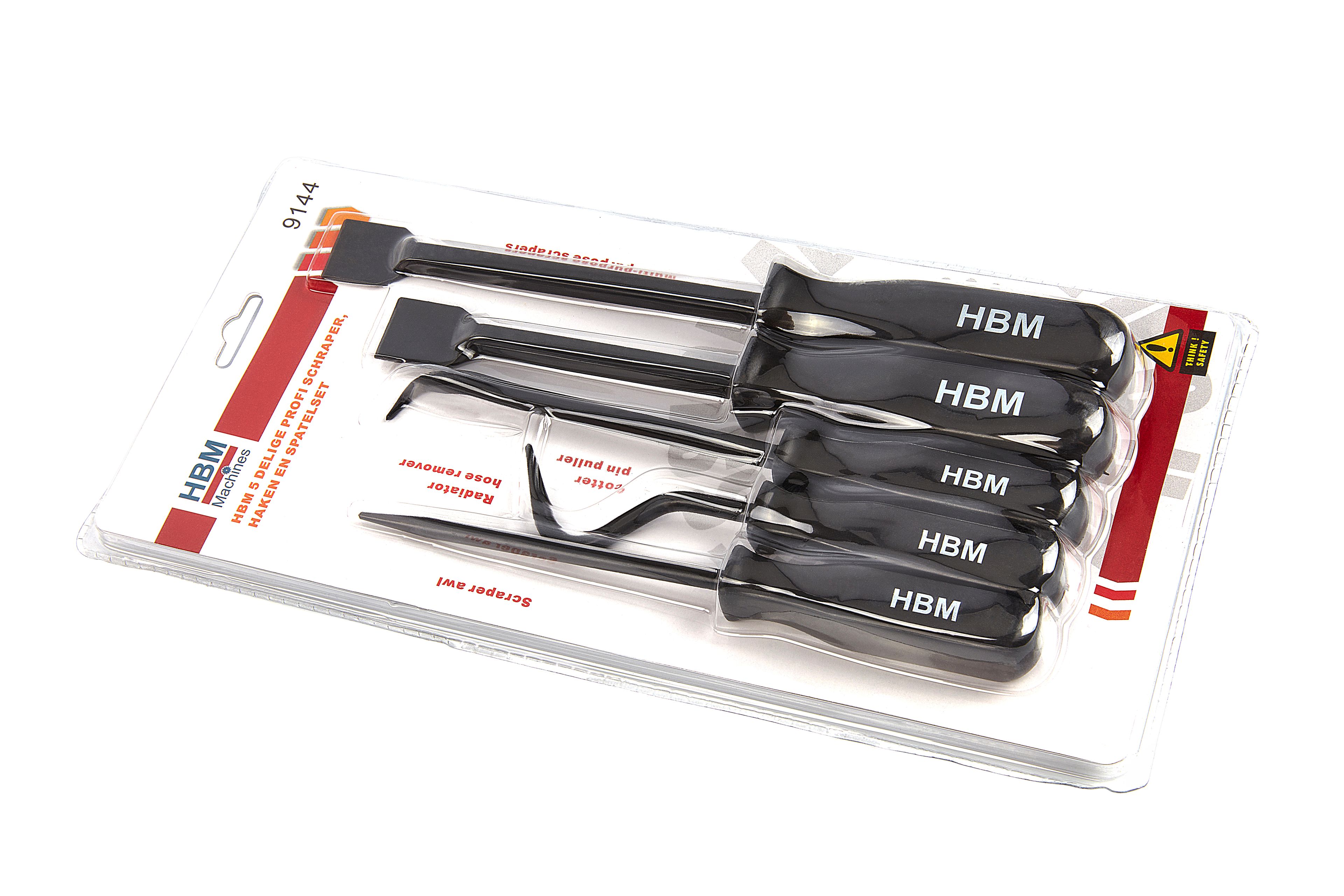 HBM 5-teiliges professionelles Dichtungsschaber-, Haken- und Spatelset Image 2